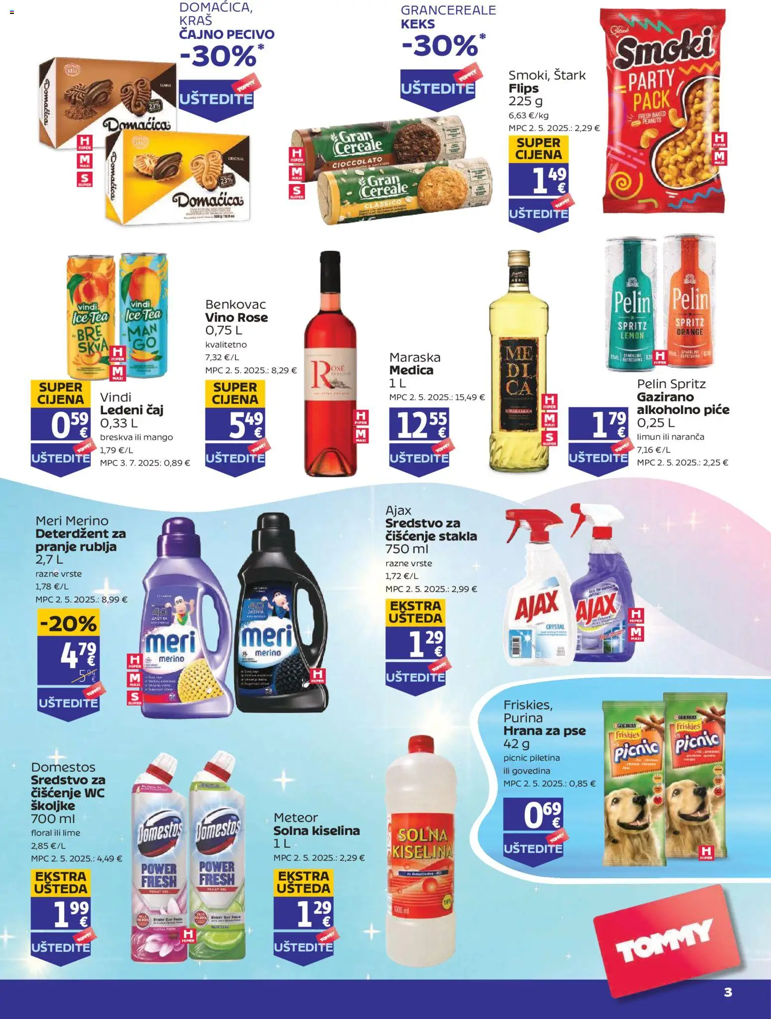 Tommy katalog | vrijedi od 09.07.2026 | Stranica: 3 | Proizvodi: Ledeni čaj, Mango, Pecivo, Meri Merino