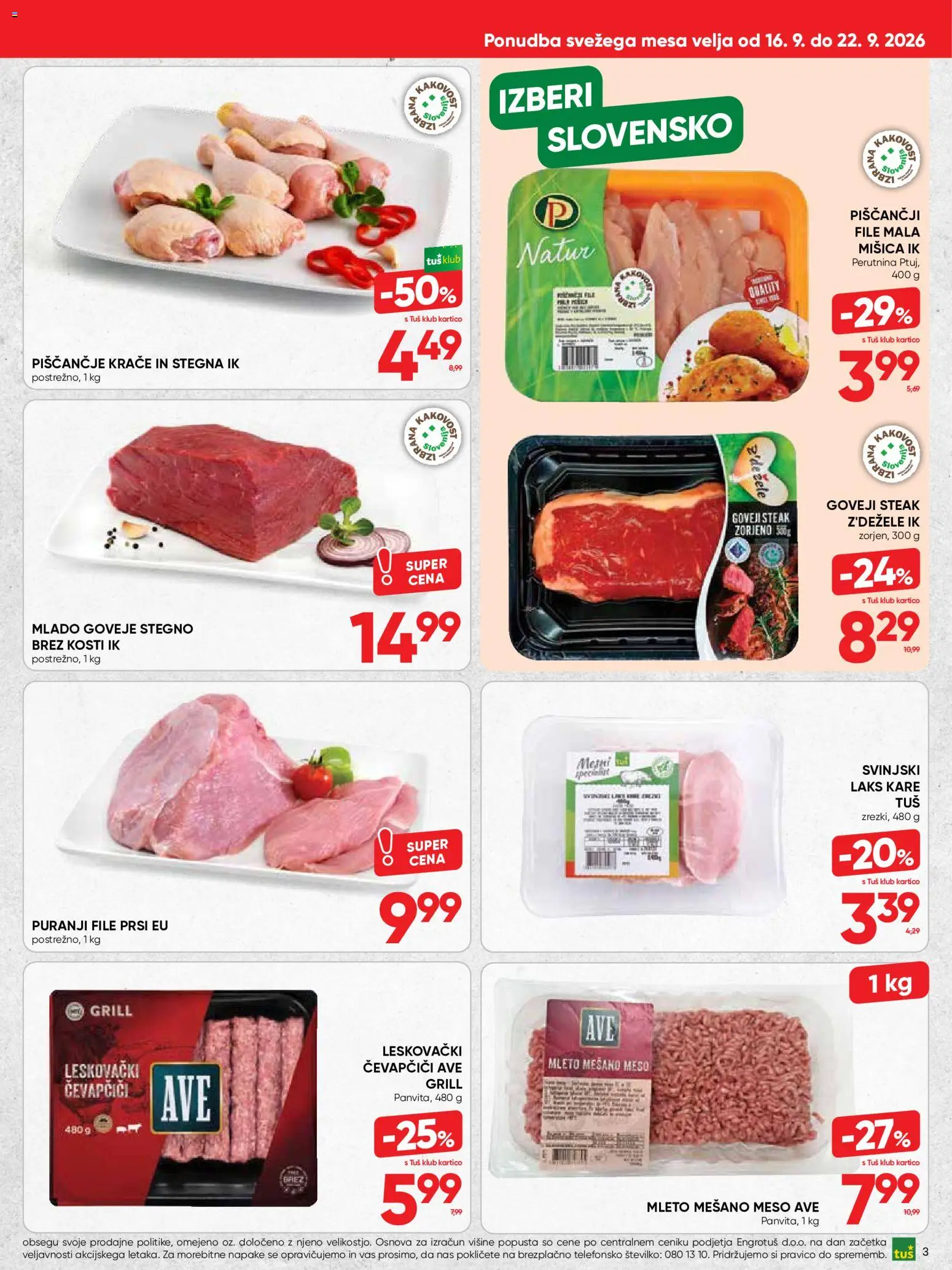 Novi Tuš katalog ponudbe – veljaven od 16.09.2026 | Stran: 3