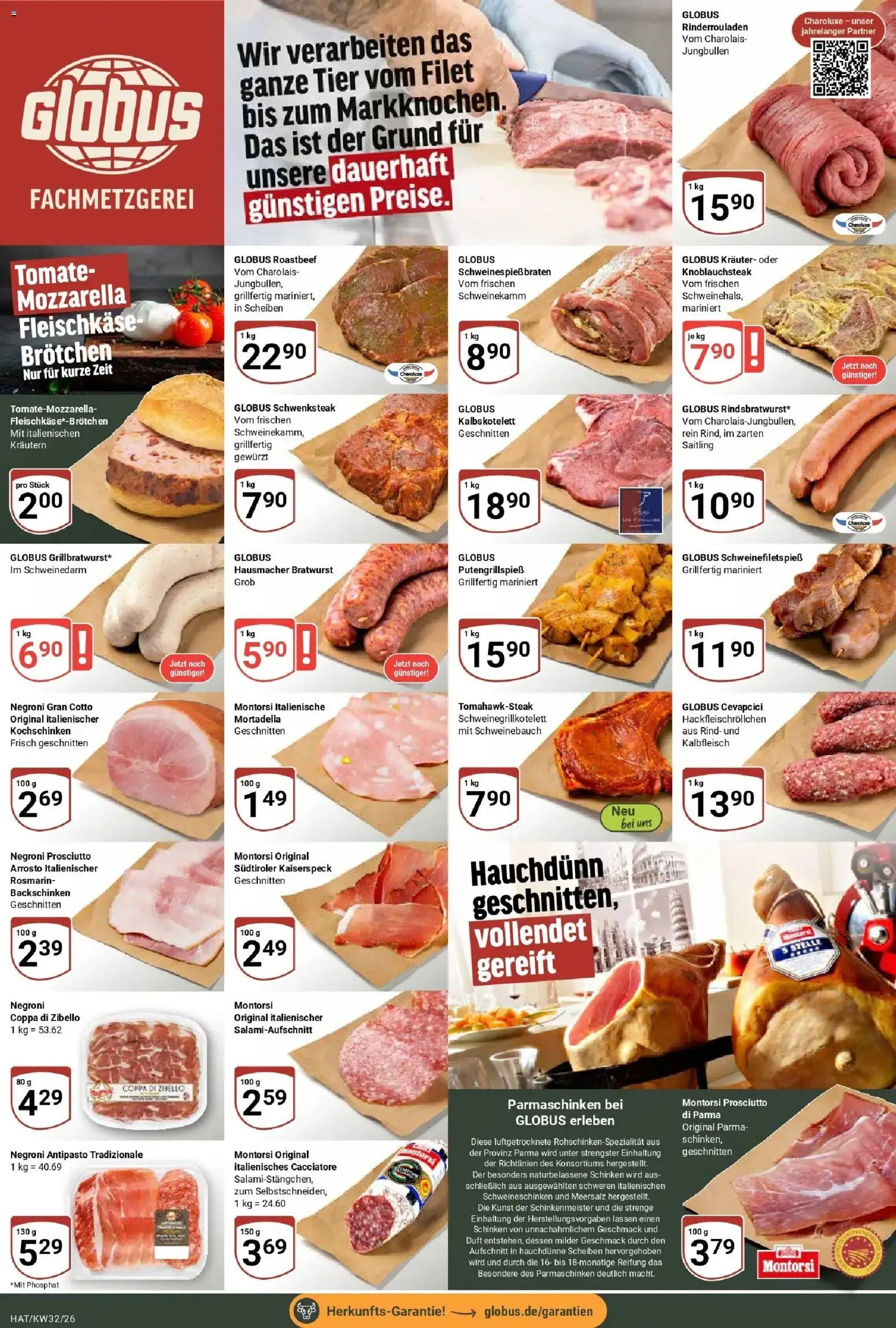 Globus Prospekt Hattersheim (ab 03.08.2026) » Angebote online | Seite: 10 | Produkte: Rinderrouladen, Schweinebauch, Cevapcici, Roastbeef