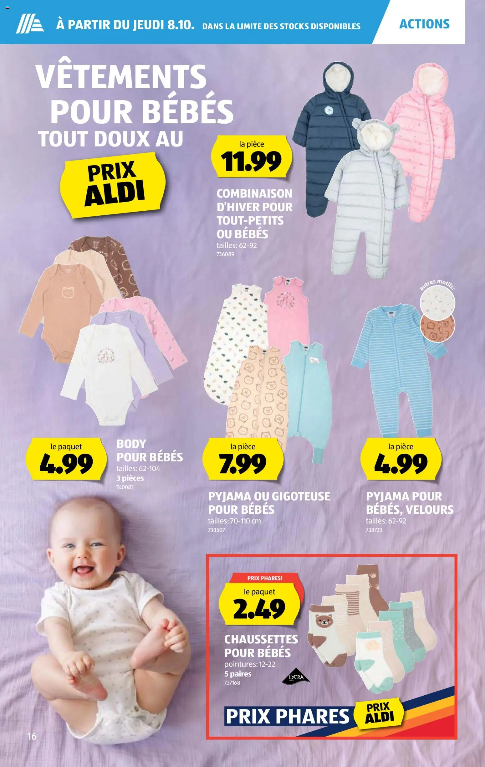 Aldi aktionen FR – gültig ab 08.10.2026 | Seite: 16 | Produkte: Pyjama