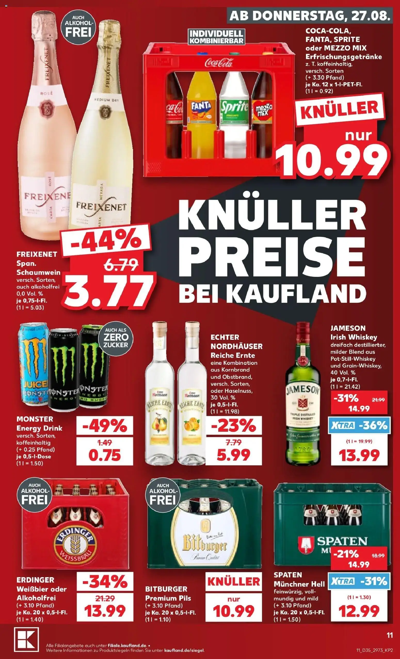 Prospekt Kaufland ab 24.08.2026 » Angebote Online zum Blättern | Seite: 22 | Produkte: Mezzo mix, Weißbier, Oder mezzo mix, Whiskey