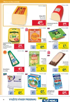 Metro leták platný od 21.10.2026 | Strana: 16 | Produkty: Mozzarella, Korbáčiky, Niva, Grana Padano