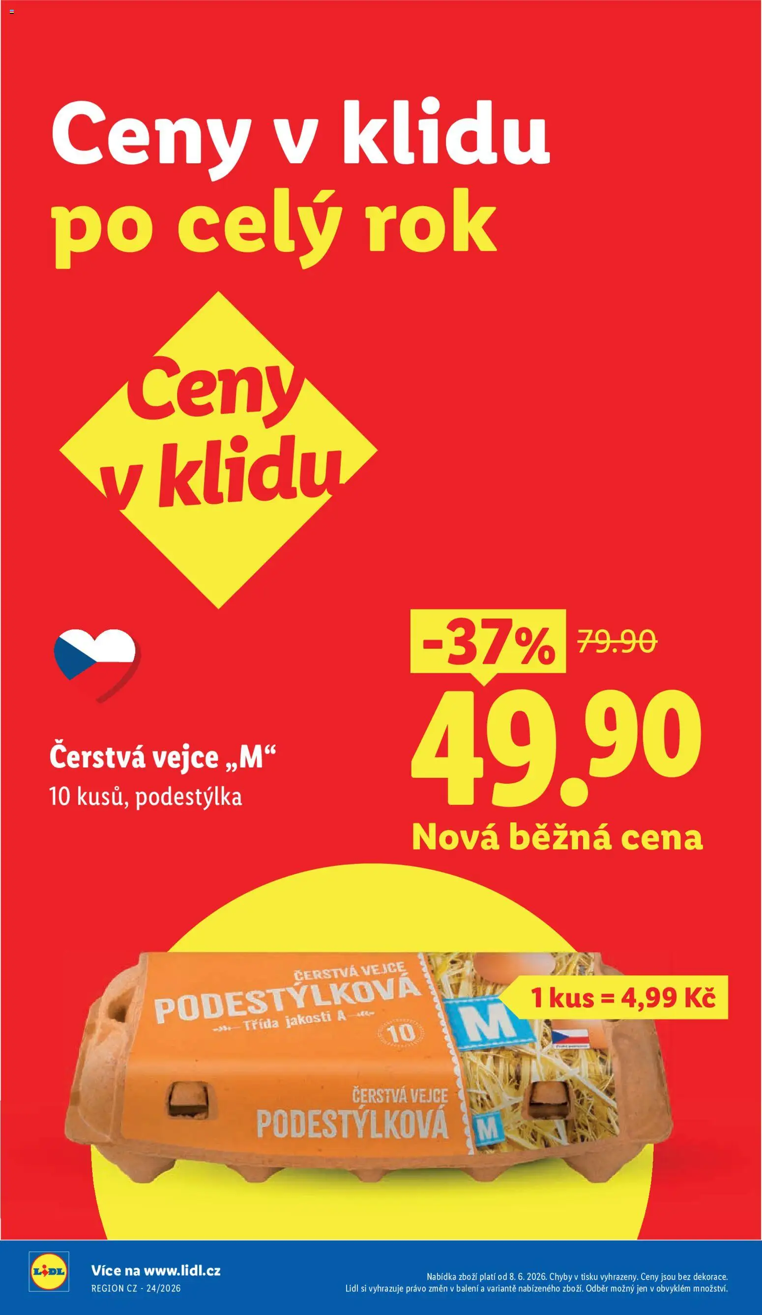 Lidl leták - Další ceny v klidu od 08.06.2026 | Strana: 18 | Produkty: Vejce