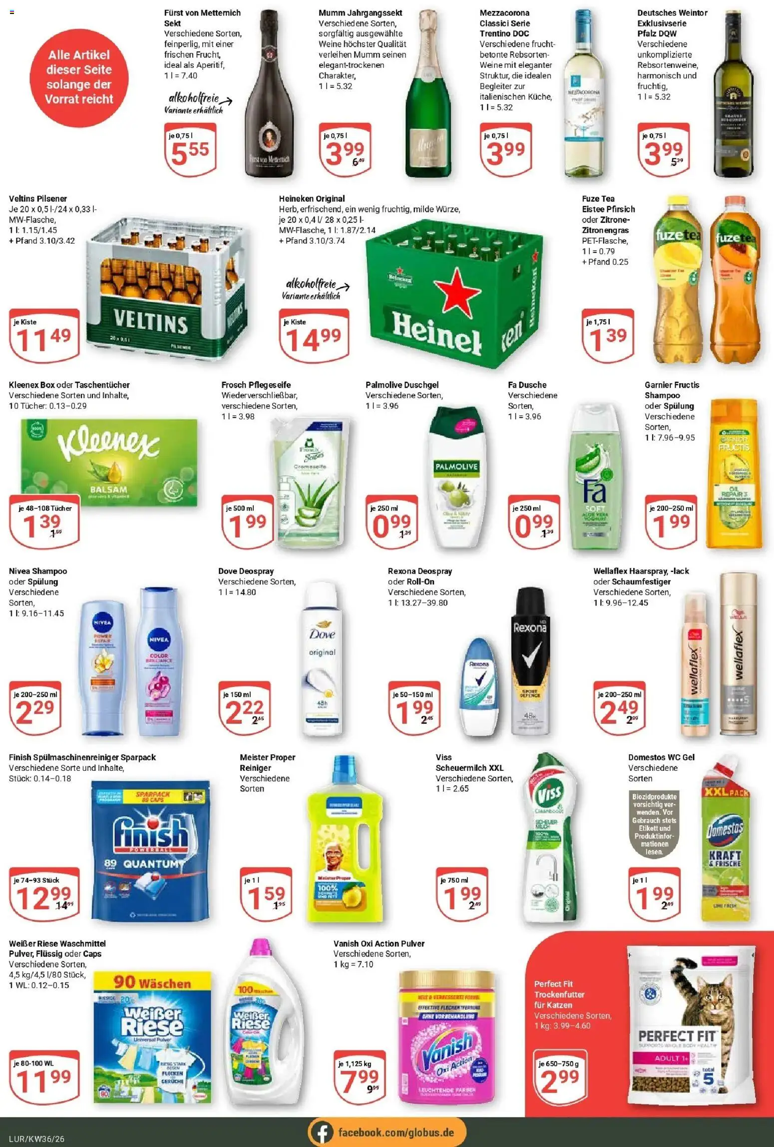 Globus Aktueller Prospekt (ab 31.08.2026) » Angebote online | Seite: 3 | Produkte: Sekt, Box, Dusche, Spülmaschinenreiniger