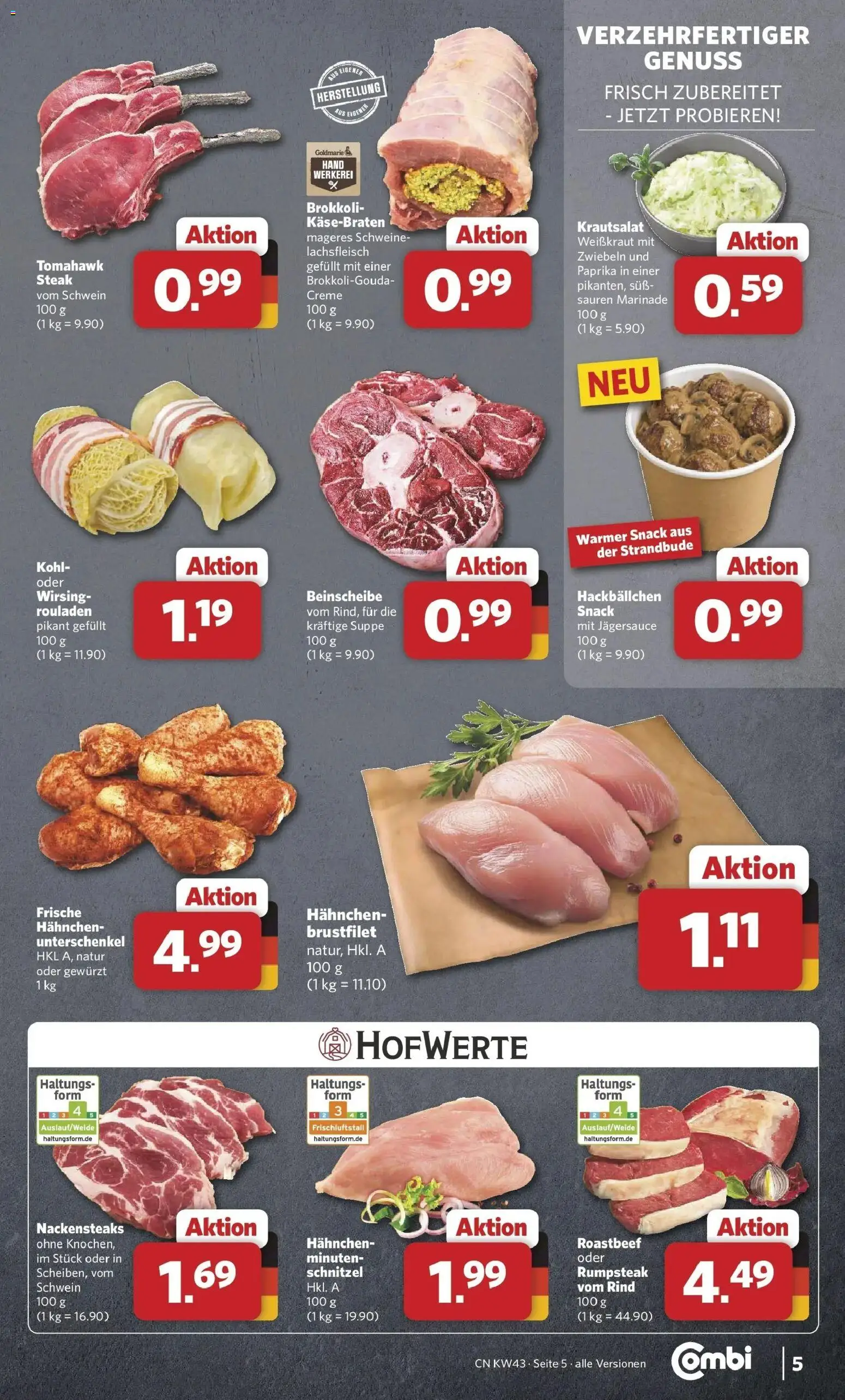 Combi Prospekt Detmold (ab 19.10.2026) zum Blättern | Seite: 5 | Produkte: Rumpsteak, Roastbeef, Brokkoli, Steak