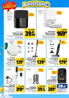 Vista previa Carrefour Super chollos válido desde el 06/10/2026 | Página: 14 | Productos: Café, Espumador de leche, Freidora, Navegación