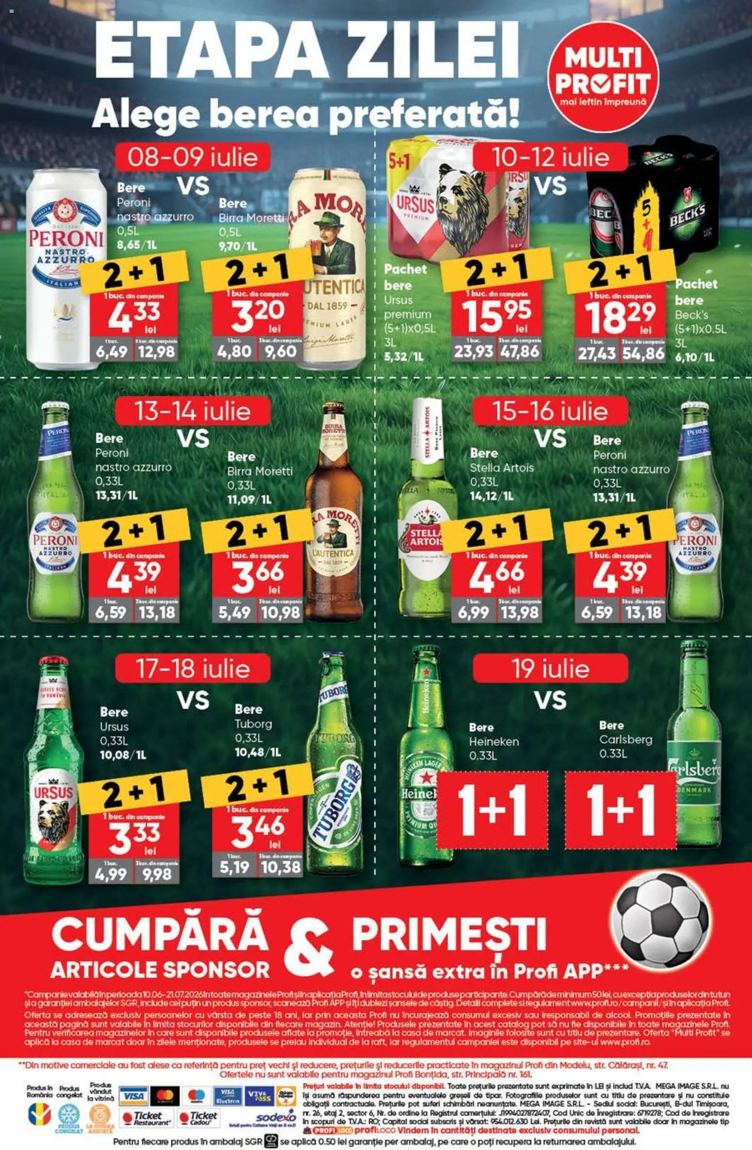 Noul catalog Profi – valabil de la 08.07.2026 | Pagină: 15 | Produse: Vitrină, Bere, Pește