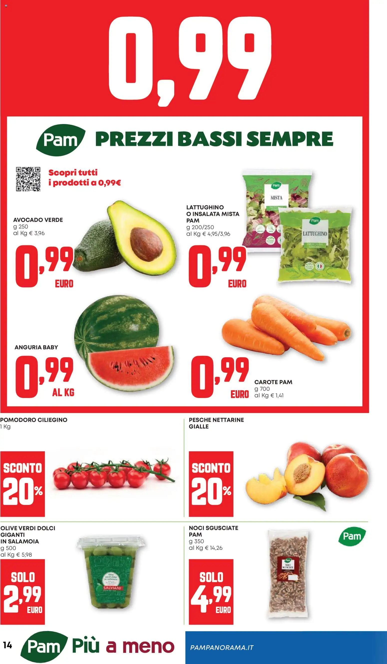 Volantino PAM del 04.06.2026 | Pagina: 14 | Prodotti: Avocado, Pomodoro, Olive, Anguria