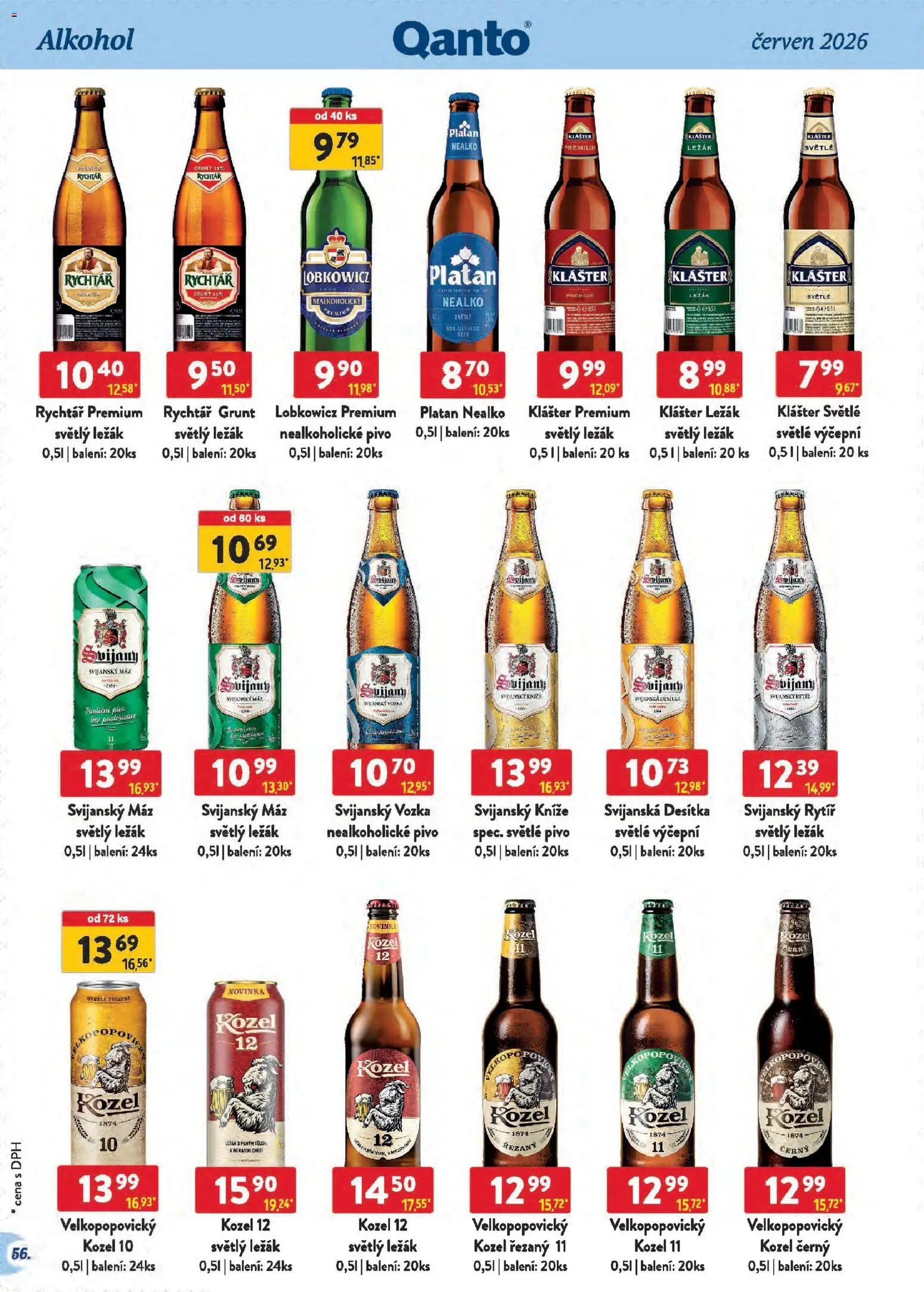 Astur & Qanto leták - Velkoobchod 06/2026 od 01.06.2026 | Strana: 56 | Produkty: Kozel 10, Kozel, Kozel 11, Velkopopovický Kozel 10