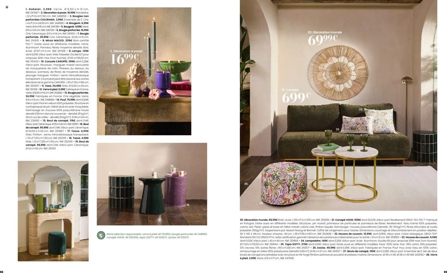 {H1} | Page: 50 | Produits: Cire, Coton, Canapé, Coffre de rangement