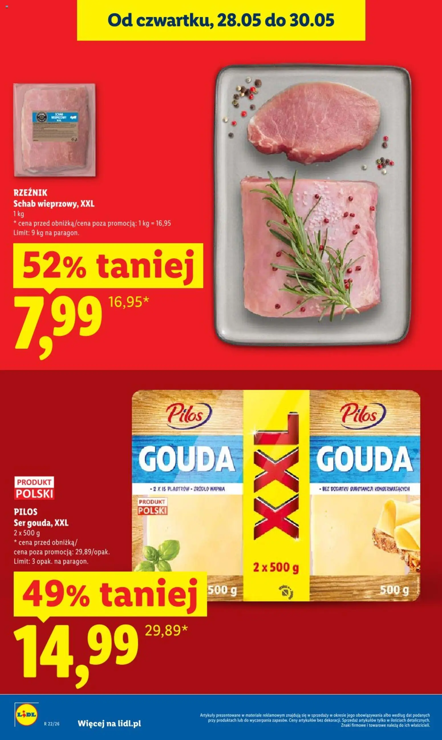 Lidl gazetka od 28.05.2026 | Strona: 8 | Produkty: Schab, Ser