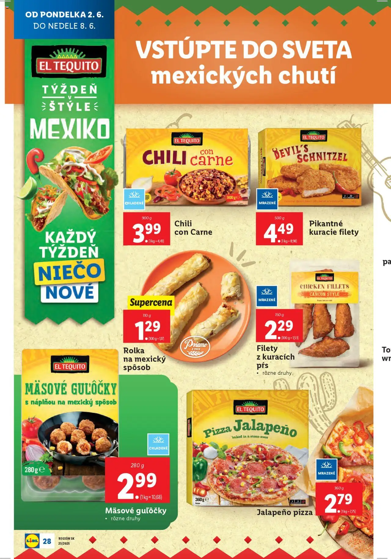 Nové Lidl akcie – leták je platný od 02.06.2025 | Strana: 34 | Produkty: Pizza