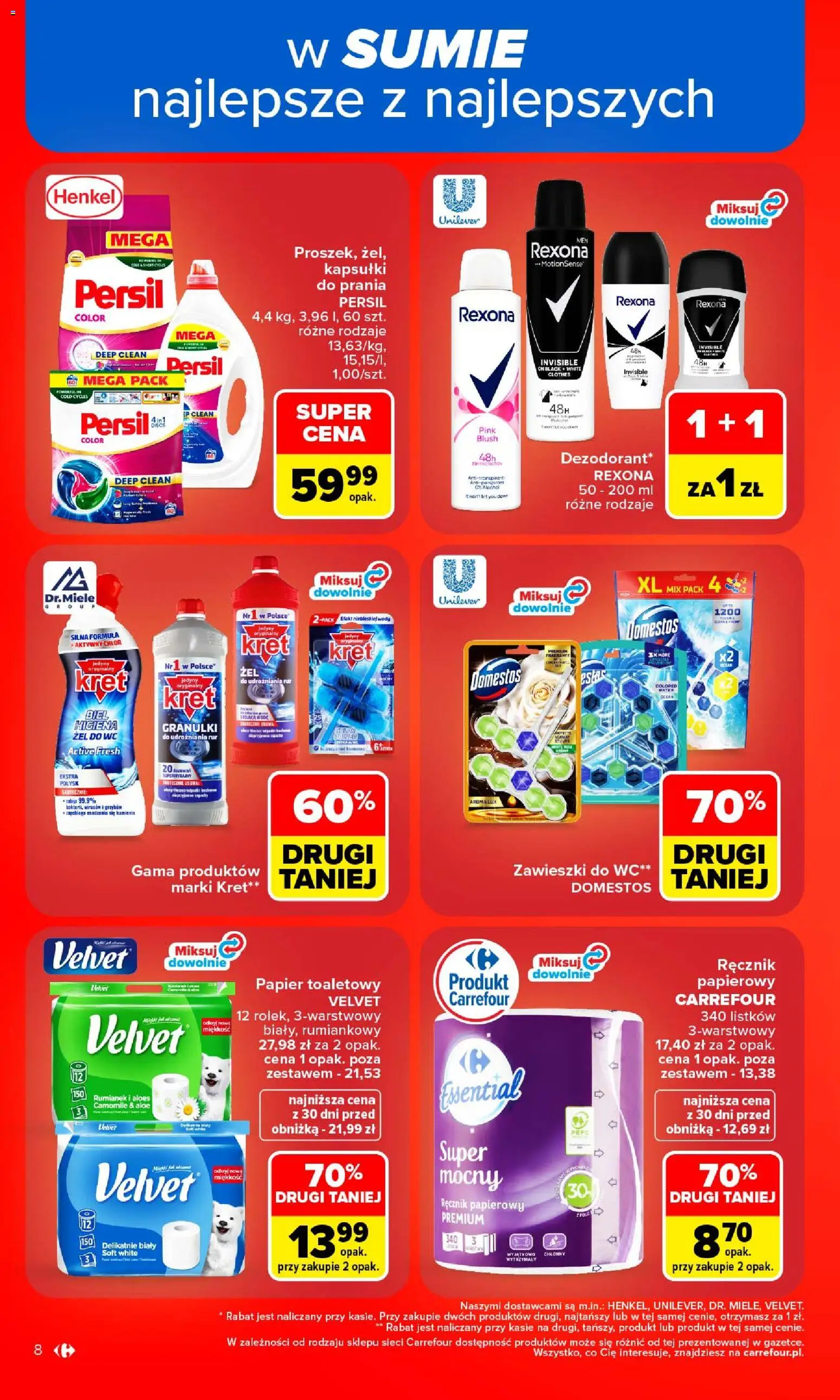 Carrefour gazetka od 14.09.2026 | Strona: 10 | Produkty: Kapsułki, Żel do WC, Domestos, Zawieszki do WC