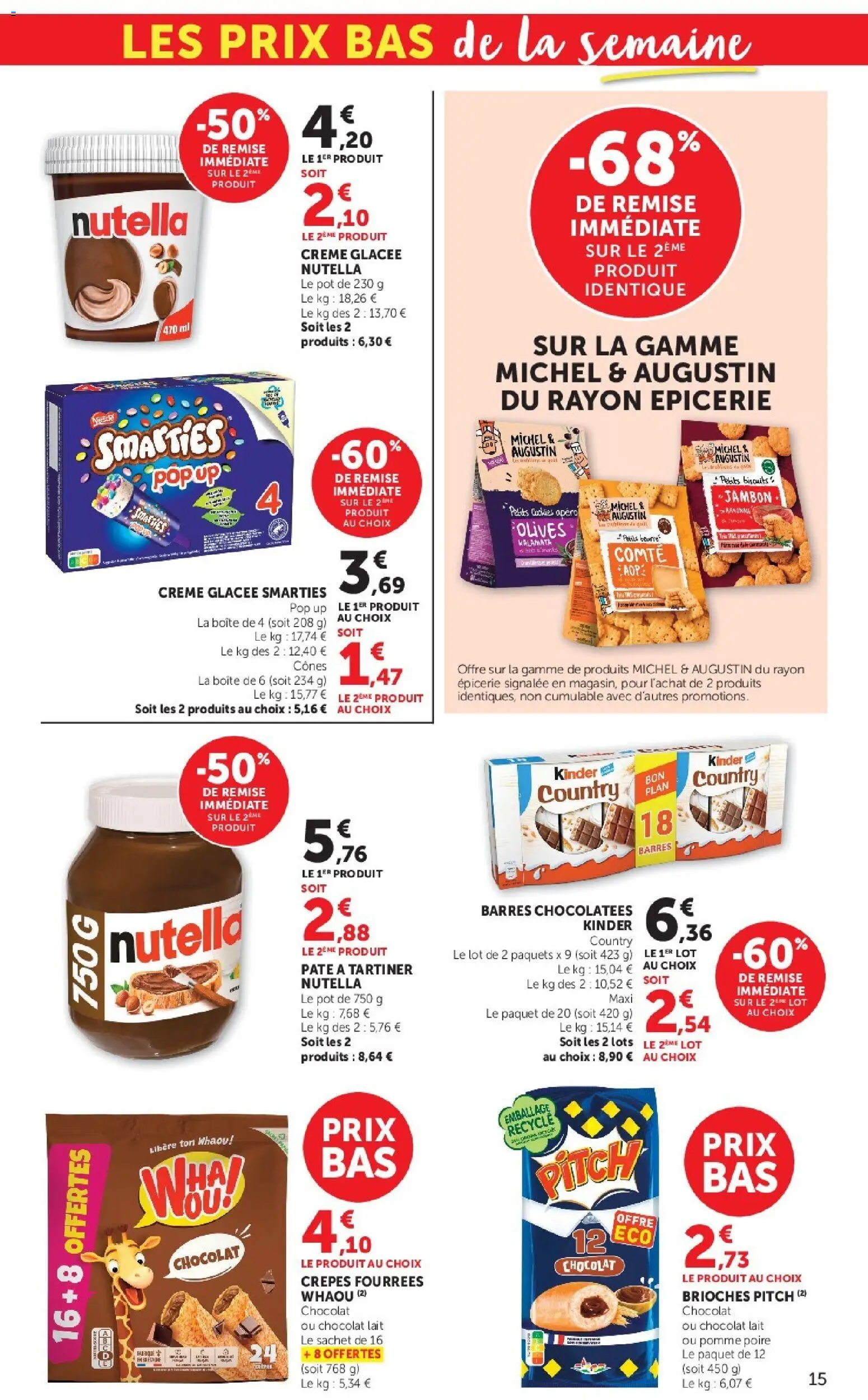 {H1} | Page: 15 | Produits: Pomme, Beurre, Jambon, Crème