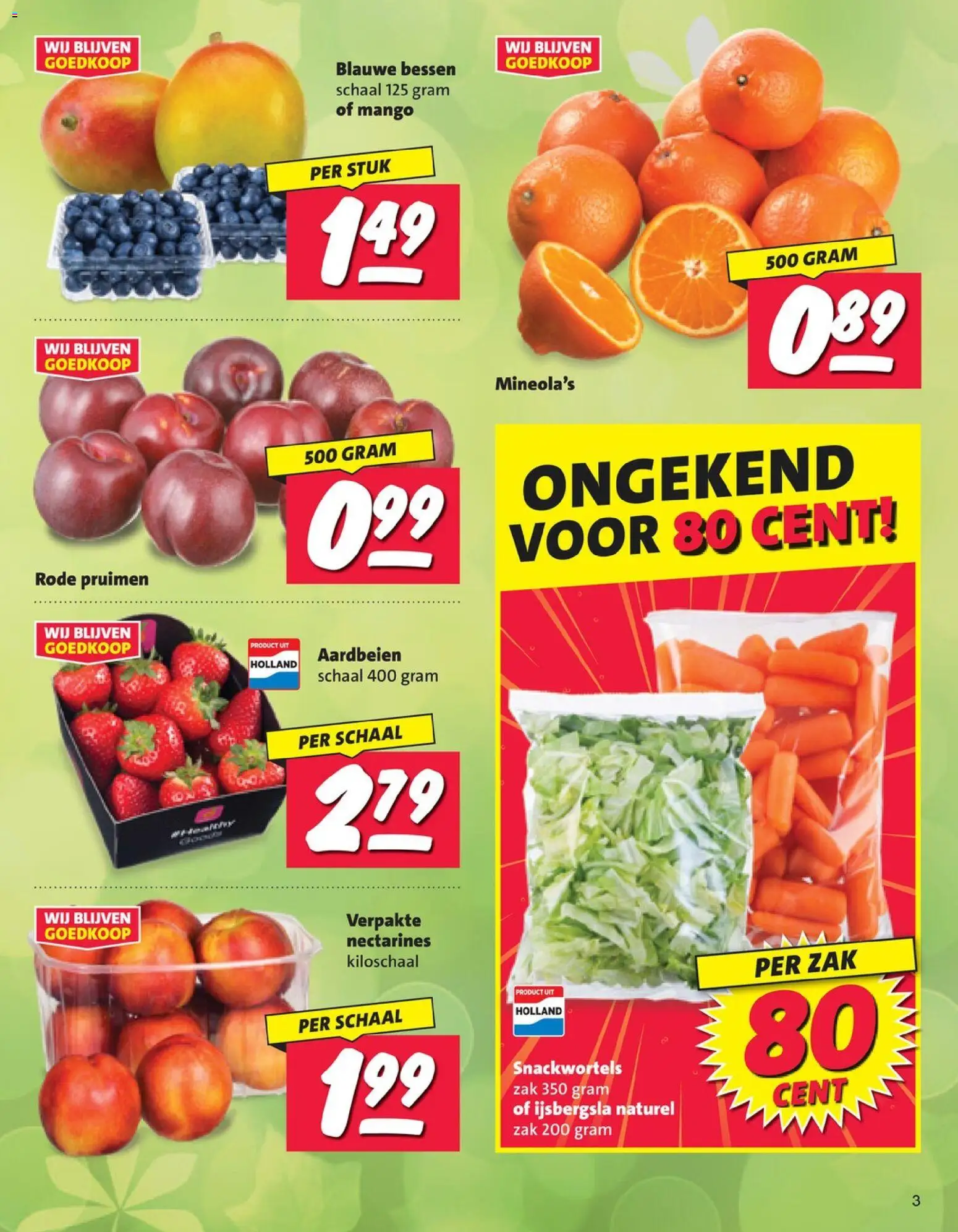 {H1} | Pagina: 3 | Producten: Nectarines, Schaal, Zak, IJsbergsla