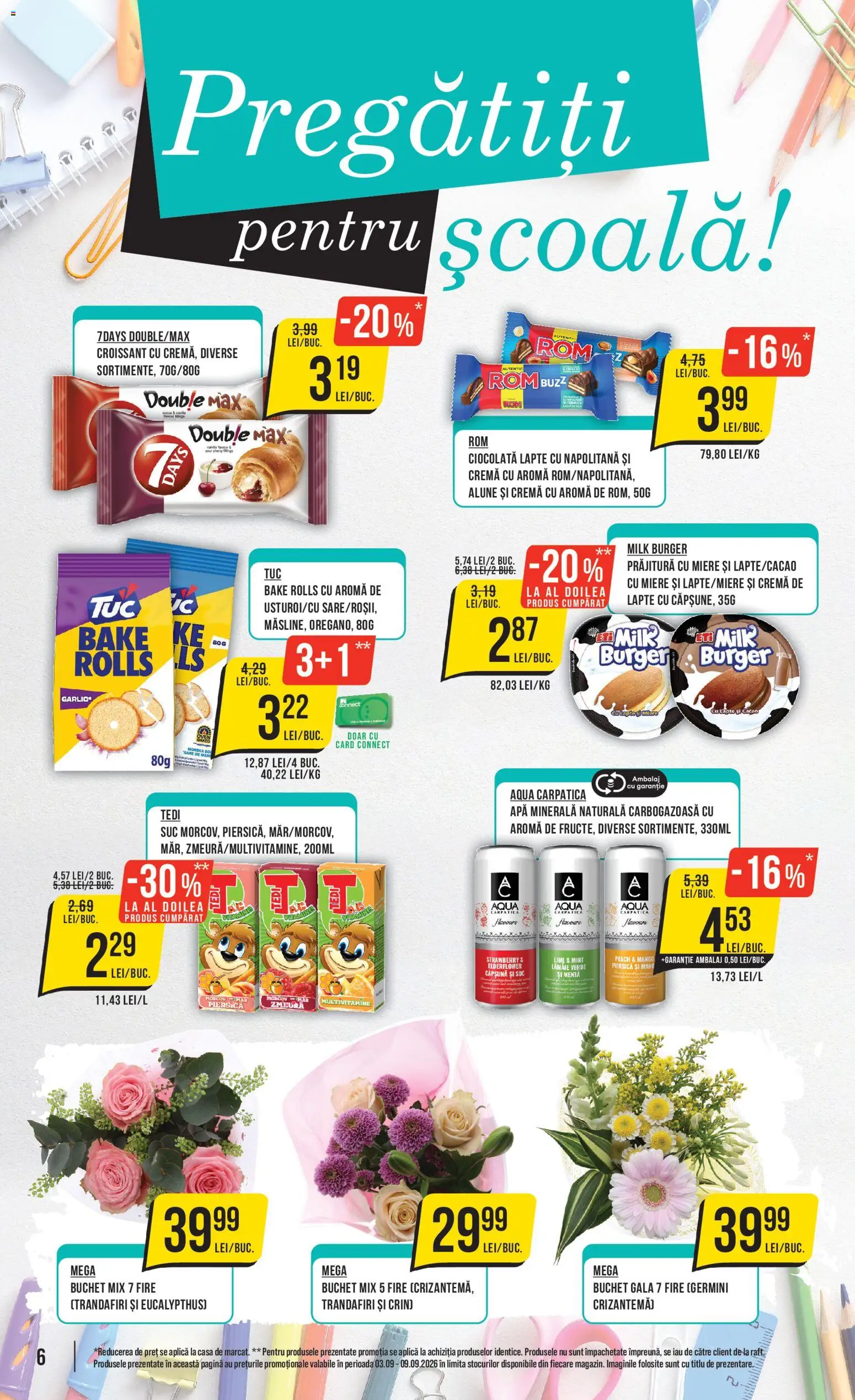 Noul catalog Mega Image – valabil de la 03.09.2026 | Pagină: 6 | Produse: Morcov, Lapte, Cremă, Suc