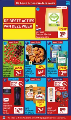 Aldi folder week 25 - Voorbeeld van een folder van Aldi, geldig van 15.06.2026 | Pagina: 2 | Producten: Kaas, Tomaten, Koffiebonen, Aardbeien