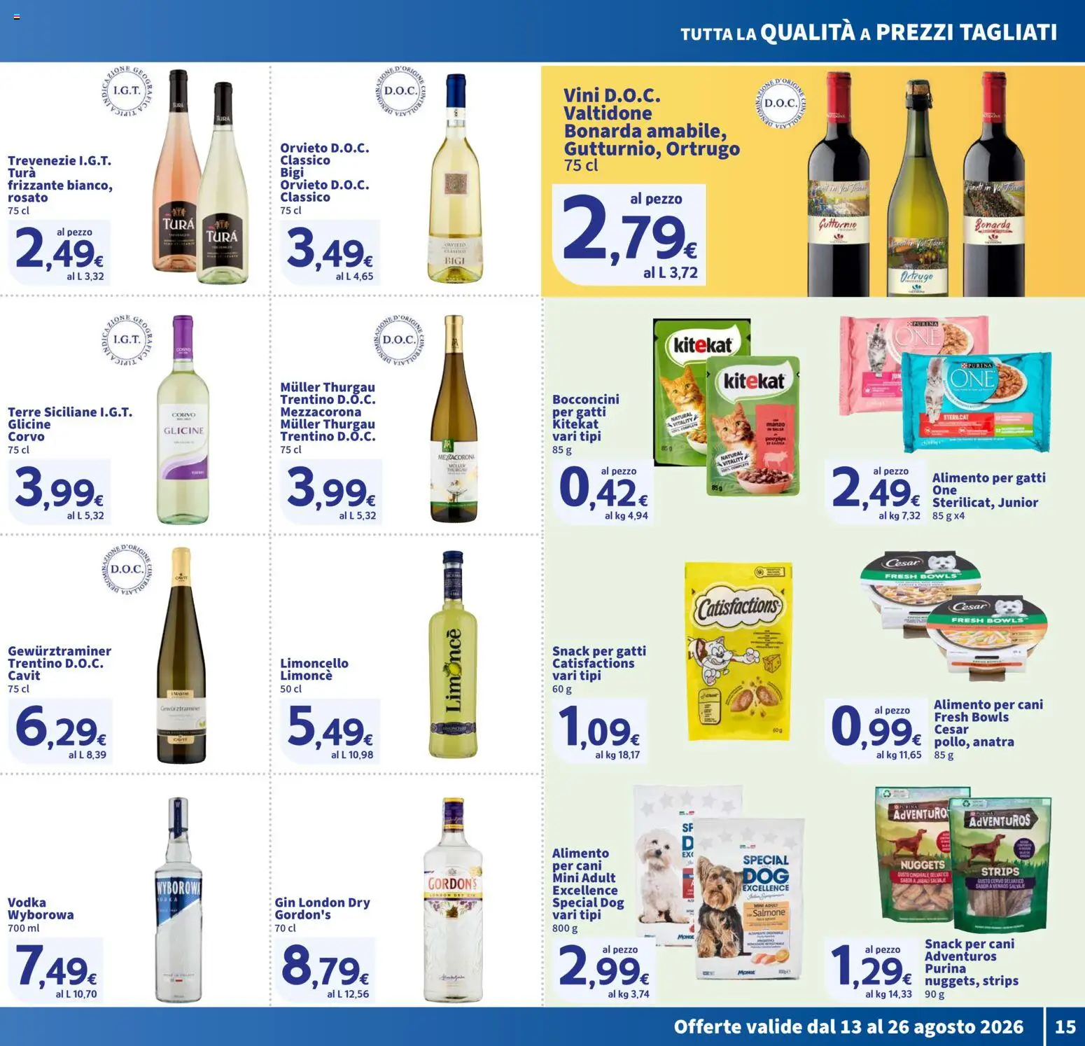 Volantino SIGMA del 13/08/2026 | Pagina: 15 | Prodotti: Manzo, Gin, Vodka, Nuggets