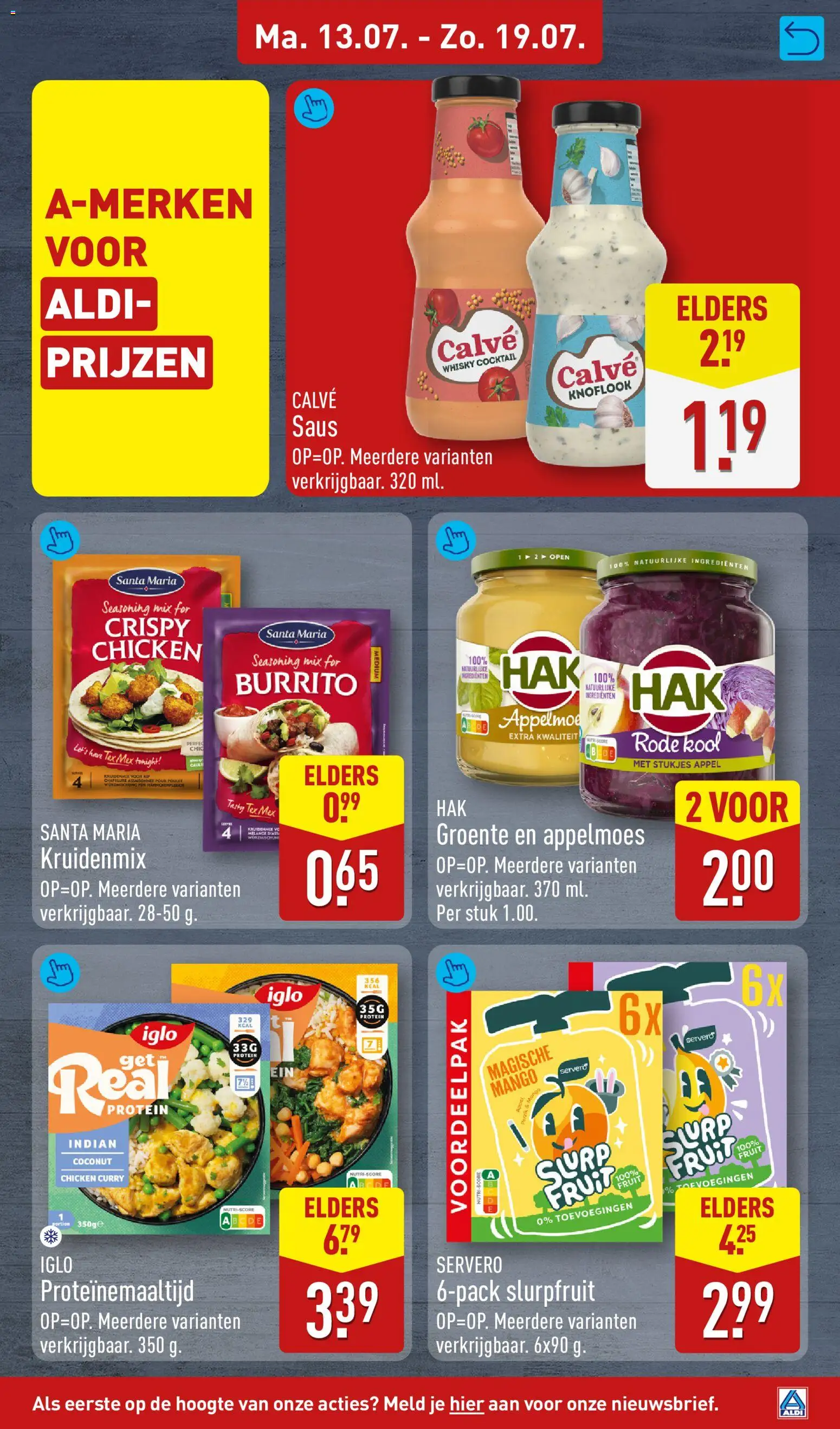 {H1} | Pagina: 19 | Producten: Saus, Kip, Knoflook, Mango