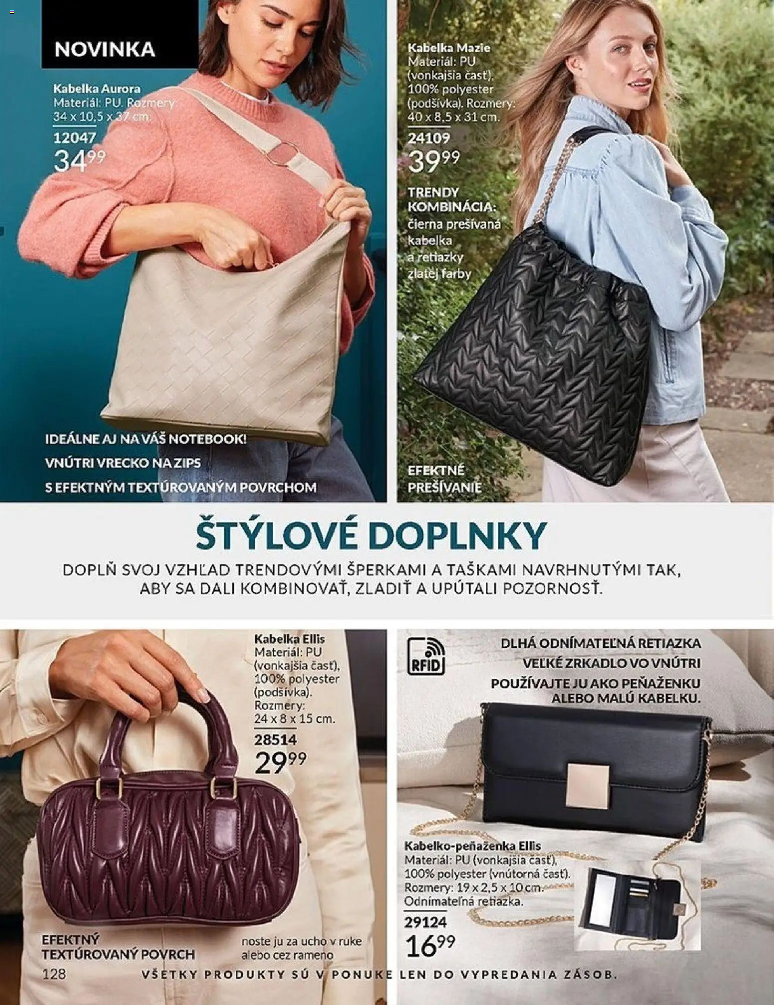Nové Avon akcie – leták je platný od 01.03.2026 | Strana: 128 | Produkty: Zrkadlo, Kabelka, Notebook