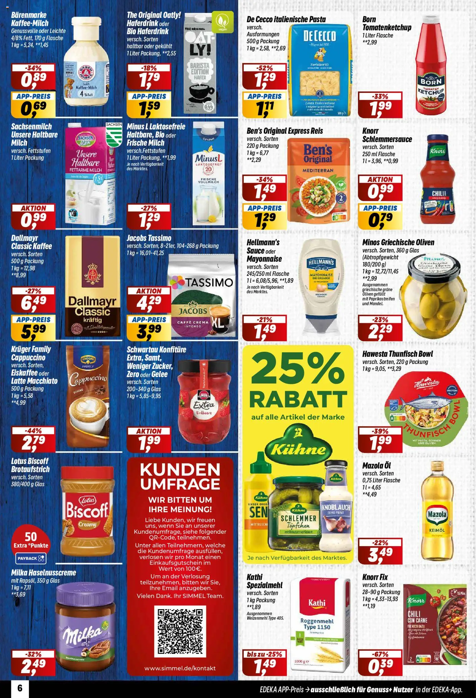Simmel Prospekt – gültig ab 20.07.2026 | Seite: 6 | Produkte: Weizenmehl, Knorr, Haferdrink, Chili