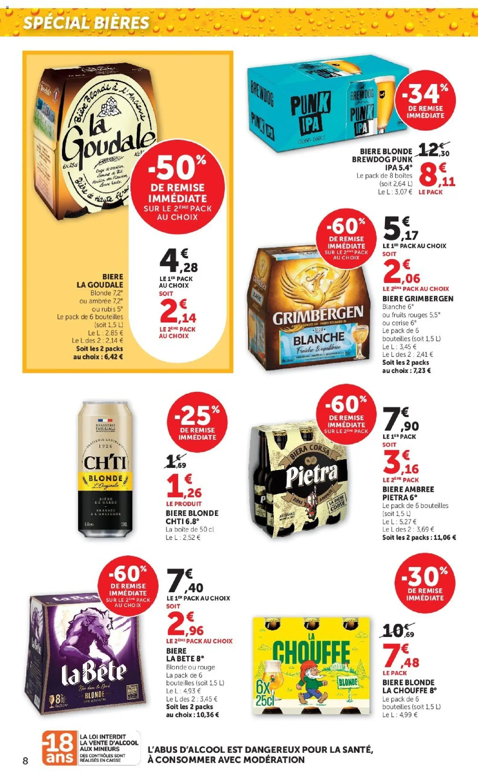 {H1} | Page: 8 | Produits: Goudale, Bière blonde, Bière