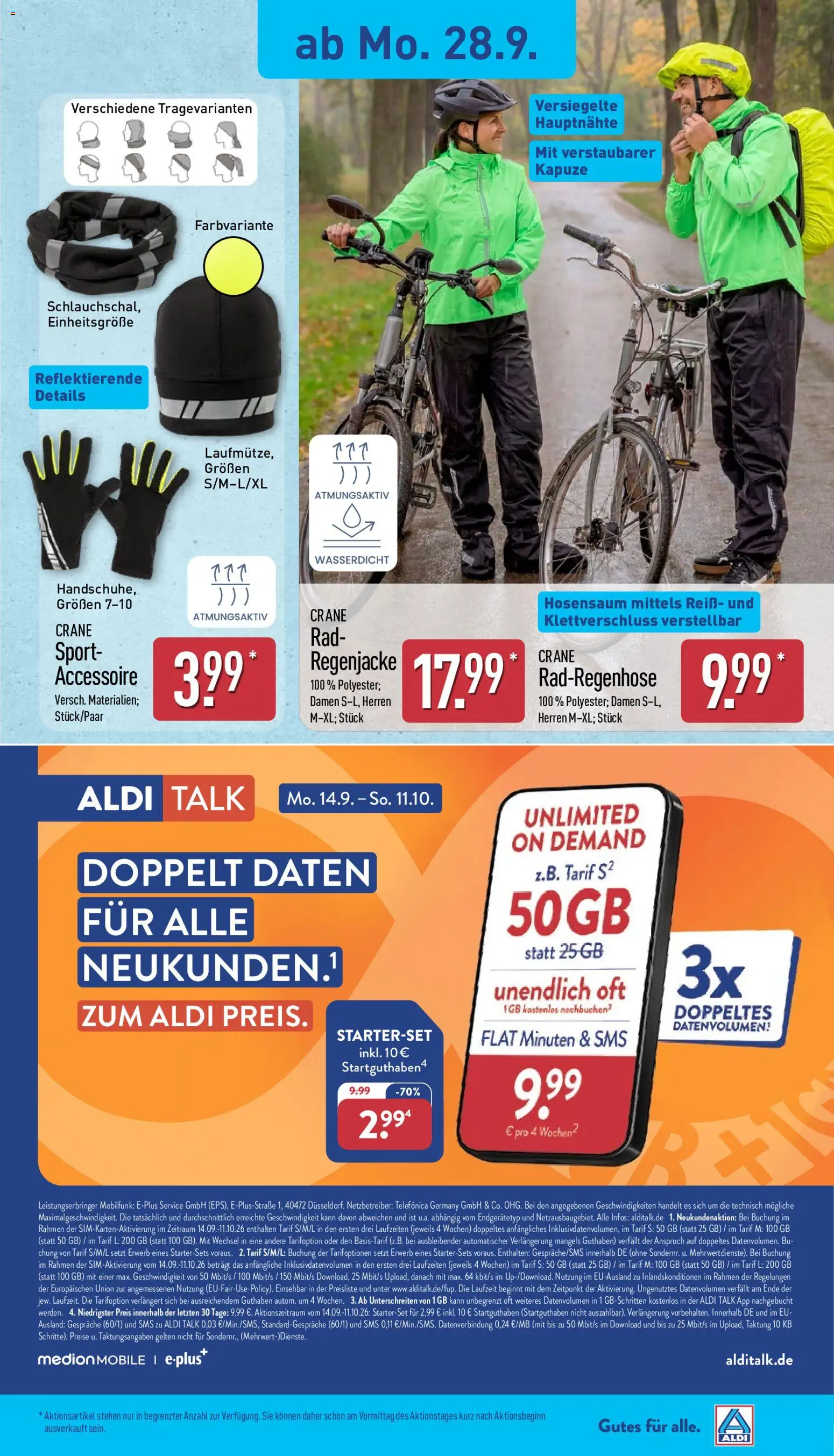 Aldi Prospekt – gültig ab 28.09.2026 | Seite: 6 | Produkte: Regenjacke