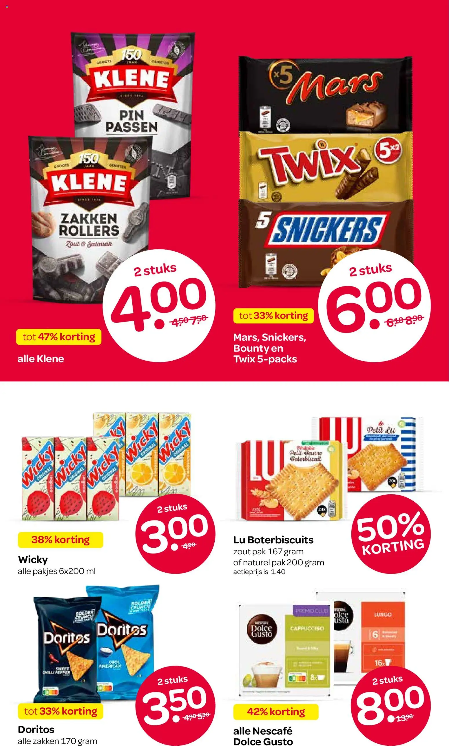 {H1} | Pagina: 14 | Producten: Twix, Zout, Nescafe, Cappuccino