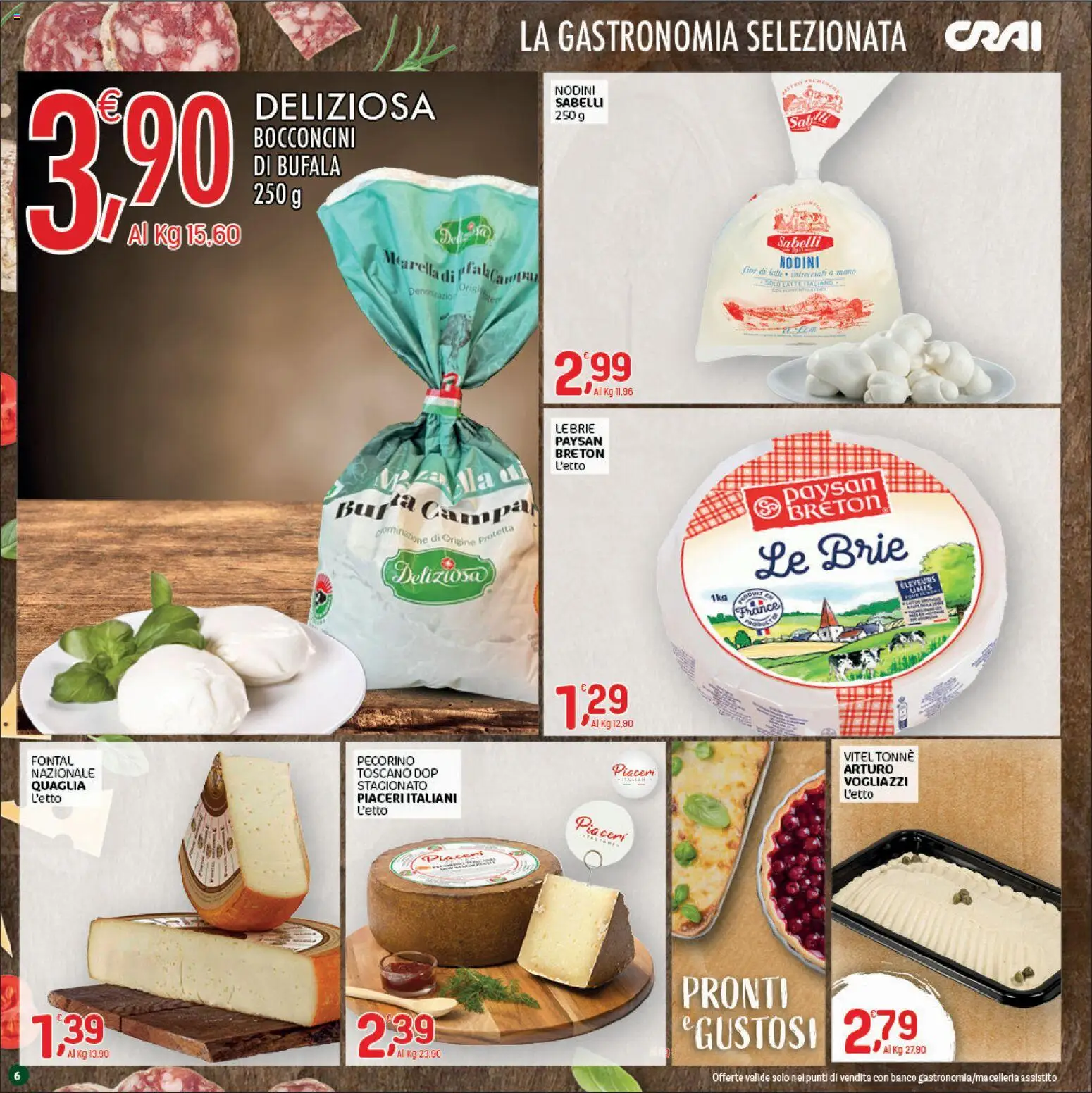 Volantino CRAI del 20/08/2026 | Pagina: 6 | Prodotti: Latte, Pecorino