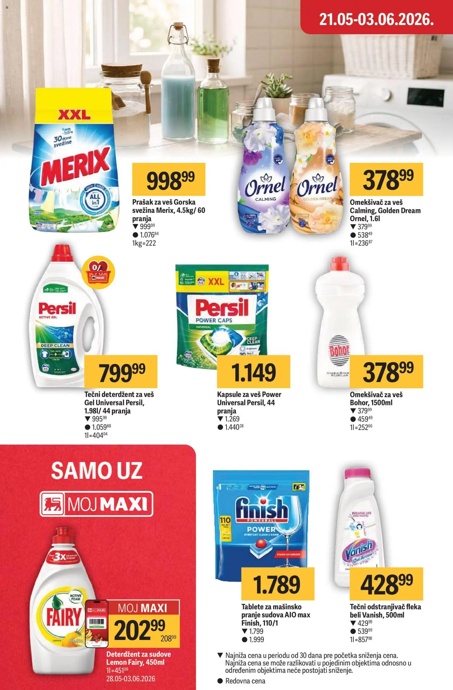 Maxi katalog - važi od 28.05.2026 | Strana: 32 | Proizvode: Kapsule, Prašak za veš, Persil, Odstranjivač fleka