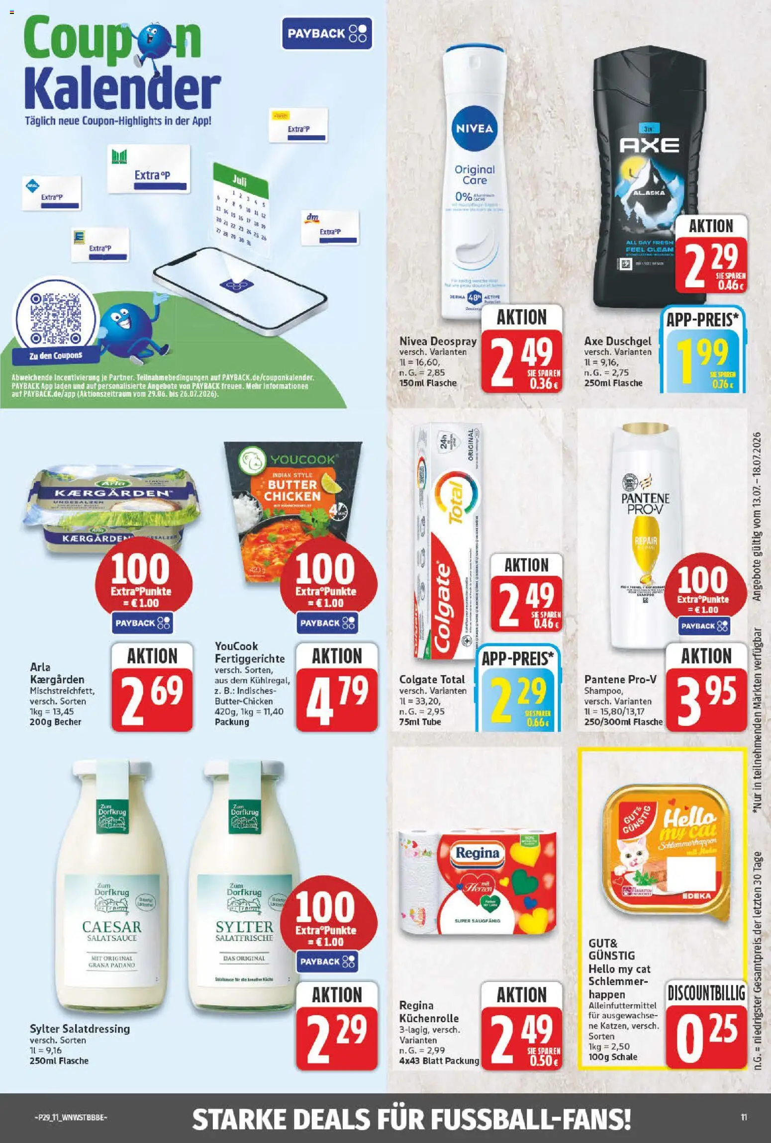 NP Discount Prospekt – gültig ab 13.07.2026 | Seite: 13 | Produkte: Youcook, Duschgel, Axe, Fertiggerichte