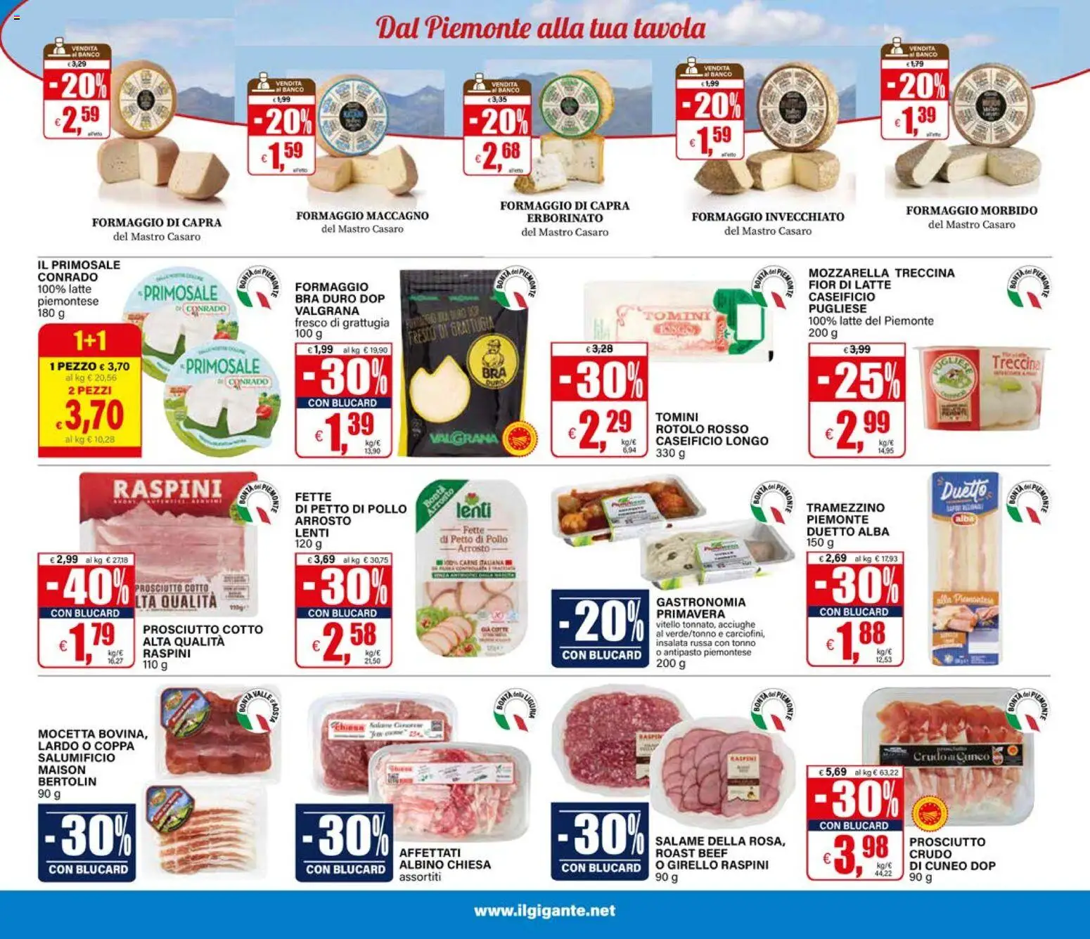 Volantino Il Gigante del 12/10/2026 | Pagina: 25 | Prodotti: Salame, Formaggio di capra, Girello, Tramezzino