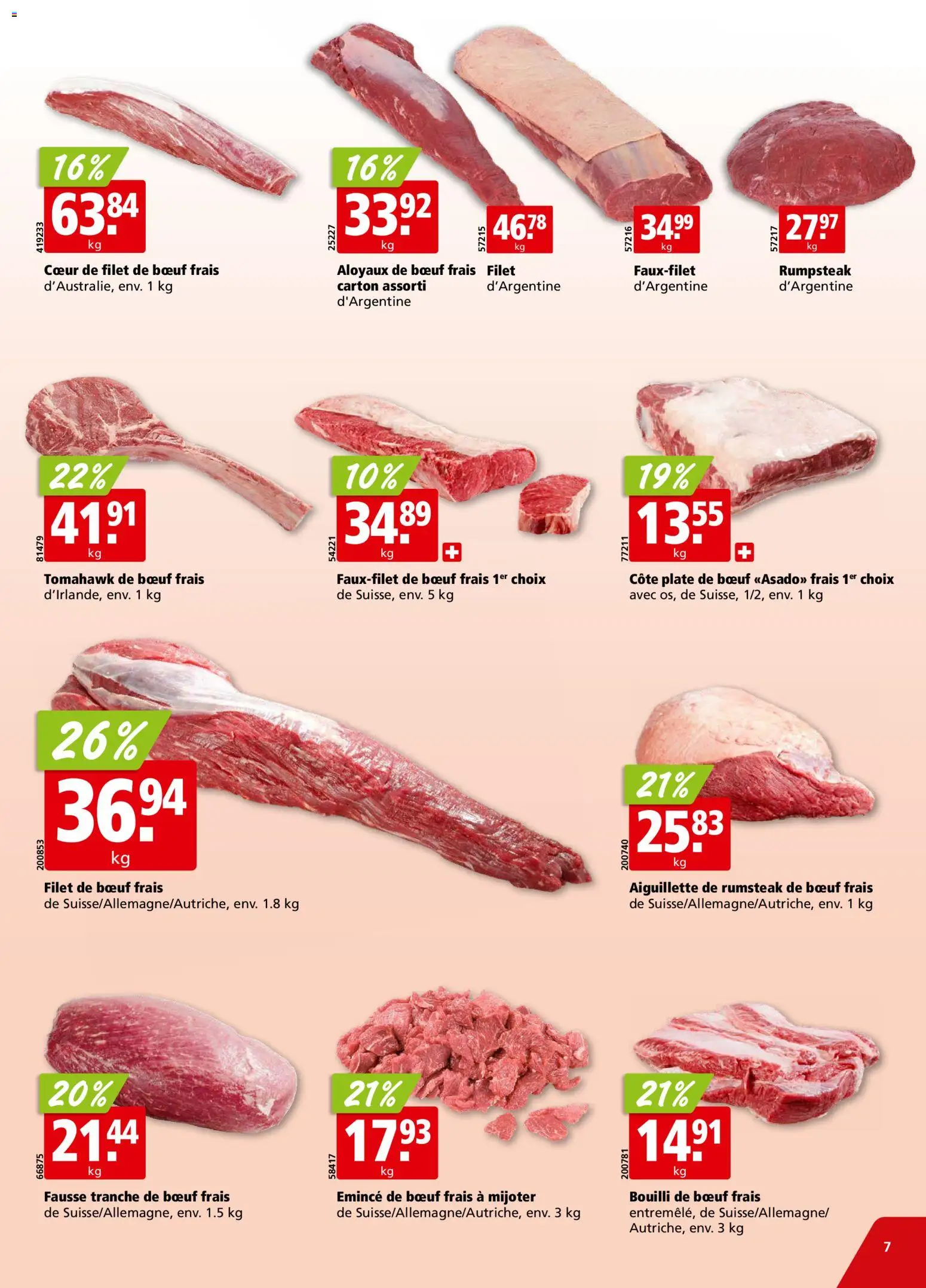 Aligro aktionen Chavannes, Matran, Genève, Sion – gültig ab 21.09.2026 | Seite: 7 | Produkte: Rumpsteak