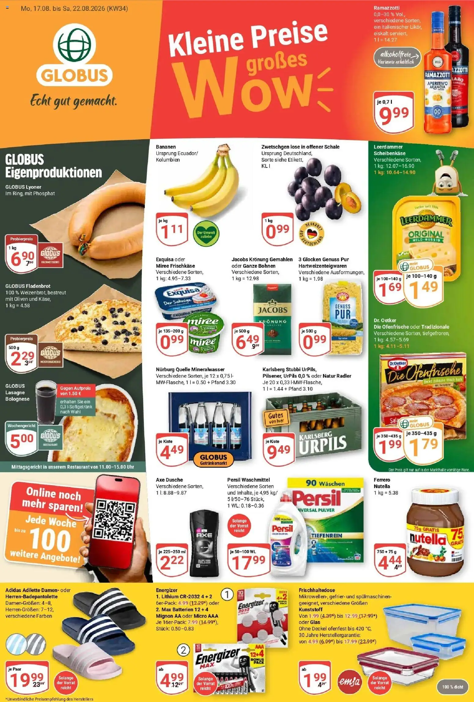 Globus Prospekt Völklingen (ab 17.08.2026) » Angebote online | Seite: 5 | Produkte: Lasagne, Exquisa, Waschmittel, Frischkase