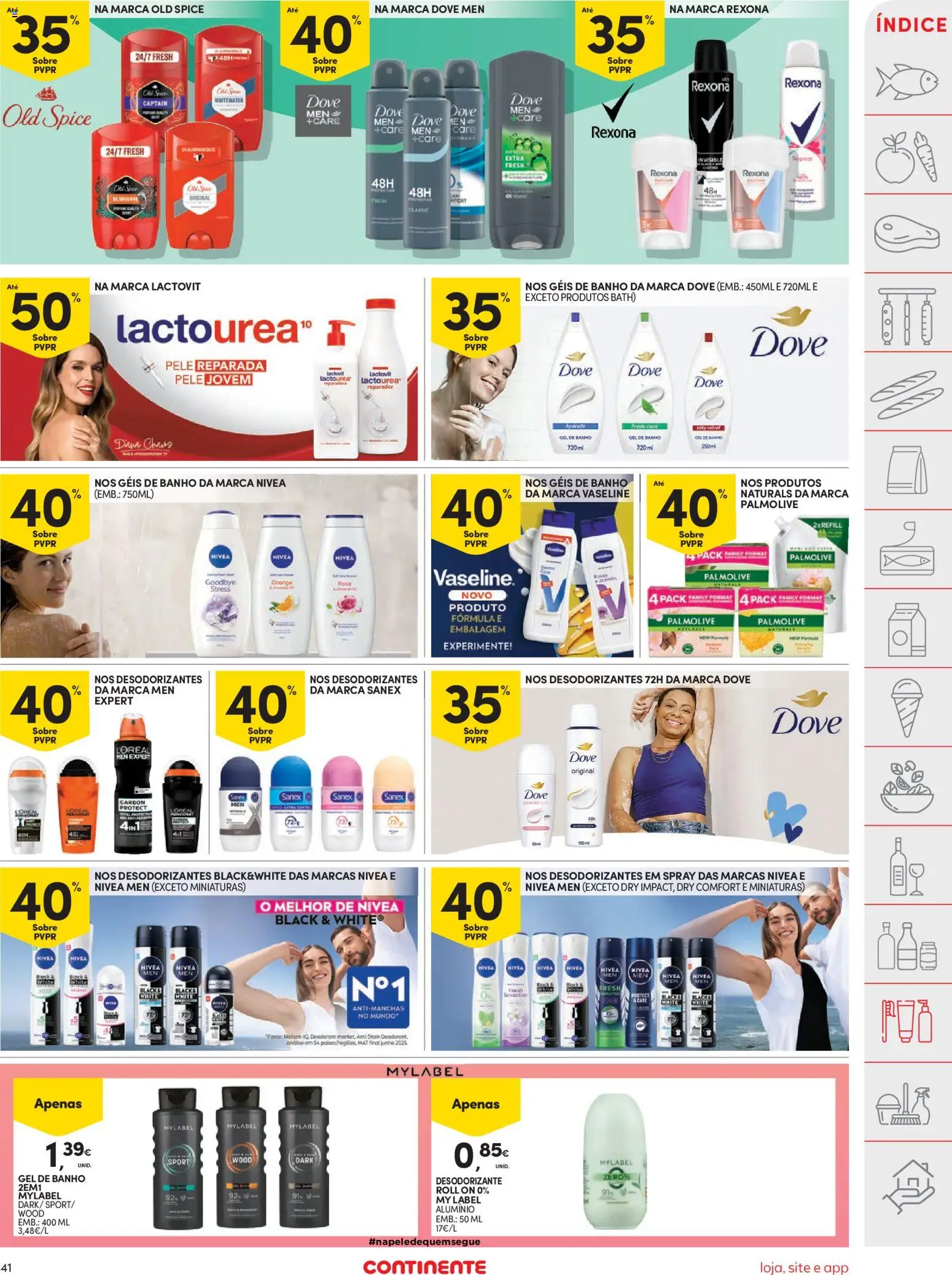 Continente folheto │ válido de 23/06/2026 | Página: 43 | Produtos: Gel de banho, Desodorizante, Banho
