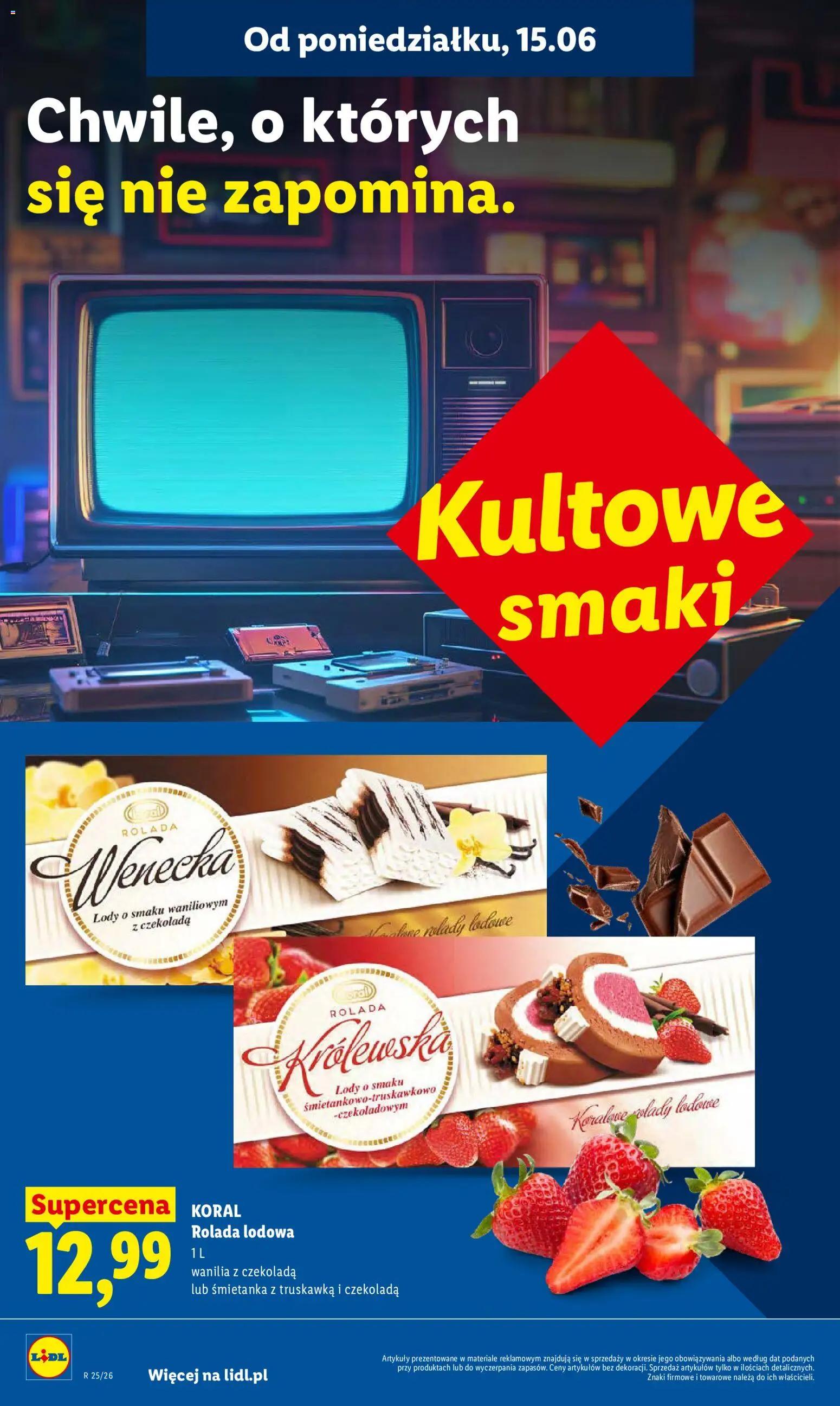 Lidl gazetka od 15.06.2026 | Strona: 40 | Produkty: Rolada, Rolada lodowa, Czekolada, Lody