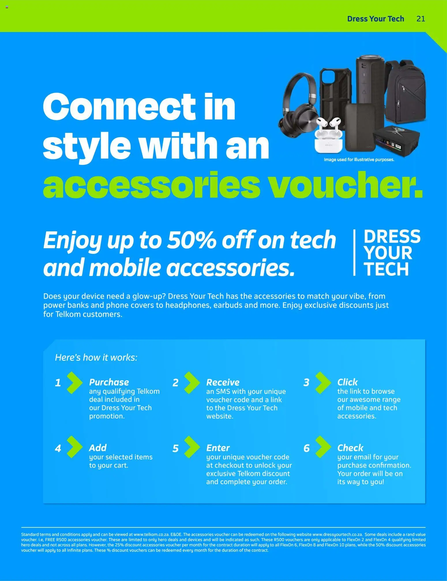 New Telkom catalogue – valid from 01.04.2026 | Page: 21 | Products: Dress, Phone, Earbuds