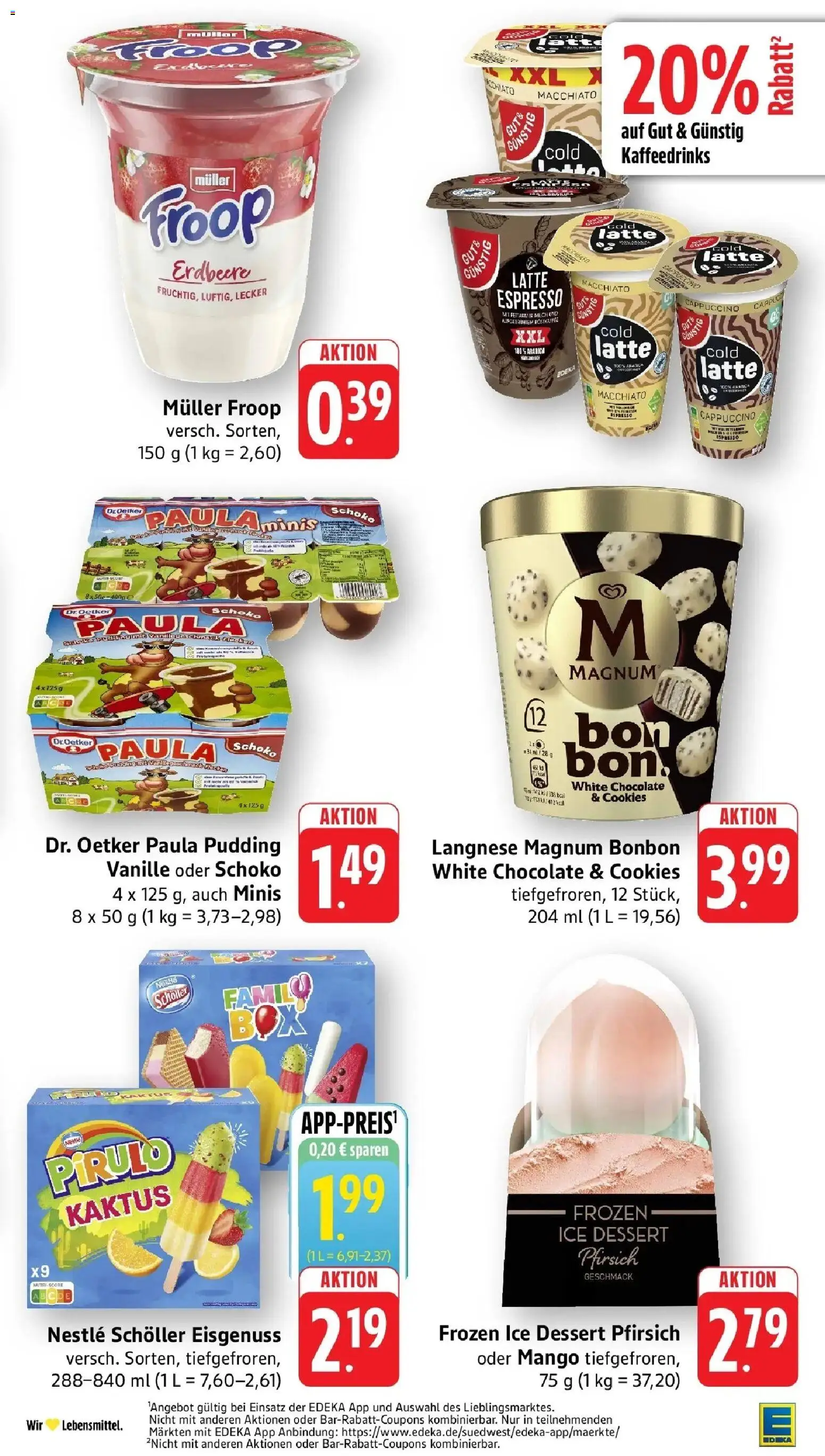 Edeka Prospekt Karlsruhe-Daxlanden (ab 05.10.2026) » Angebote Online | Seite: 19 | Produkte: Froop, Milch, Pudding, Pfirsich