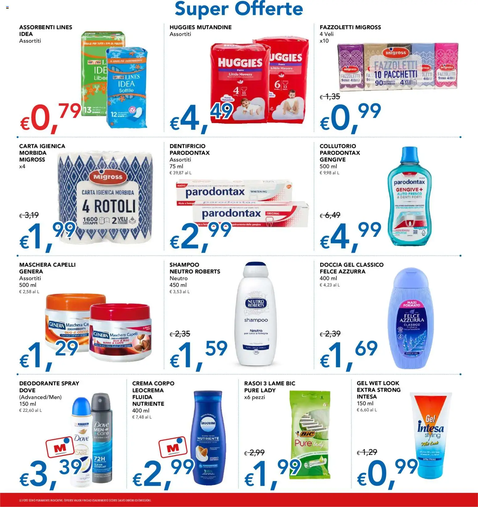 Volantino Migross del 12/08/2026 | Pagina: 14 | Prodotti: Carta igienica, Olio di riso, Cocco, Doccia