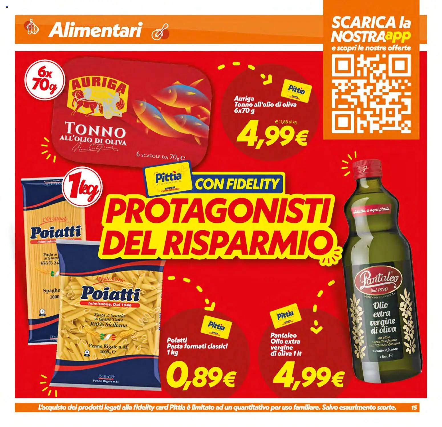 Volantino SuperConveniente del 30/06/2026 | Pagina: 15 | Prodotti: Olio, Olive, Pasta, Piatto