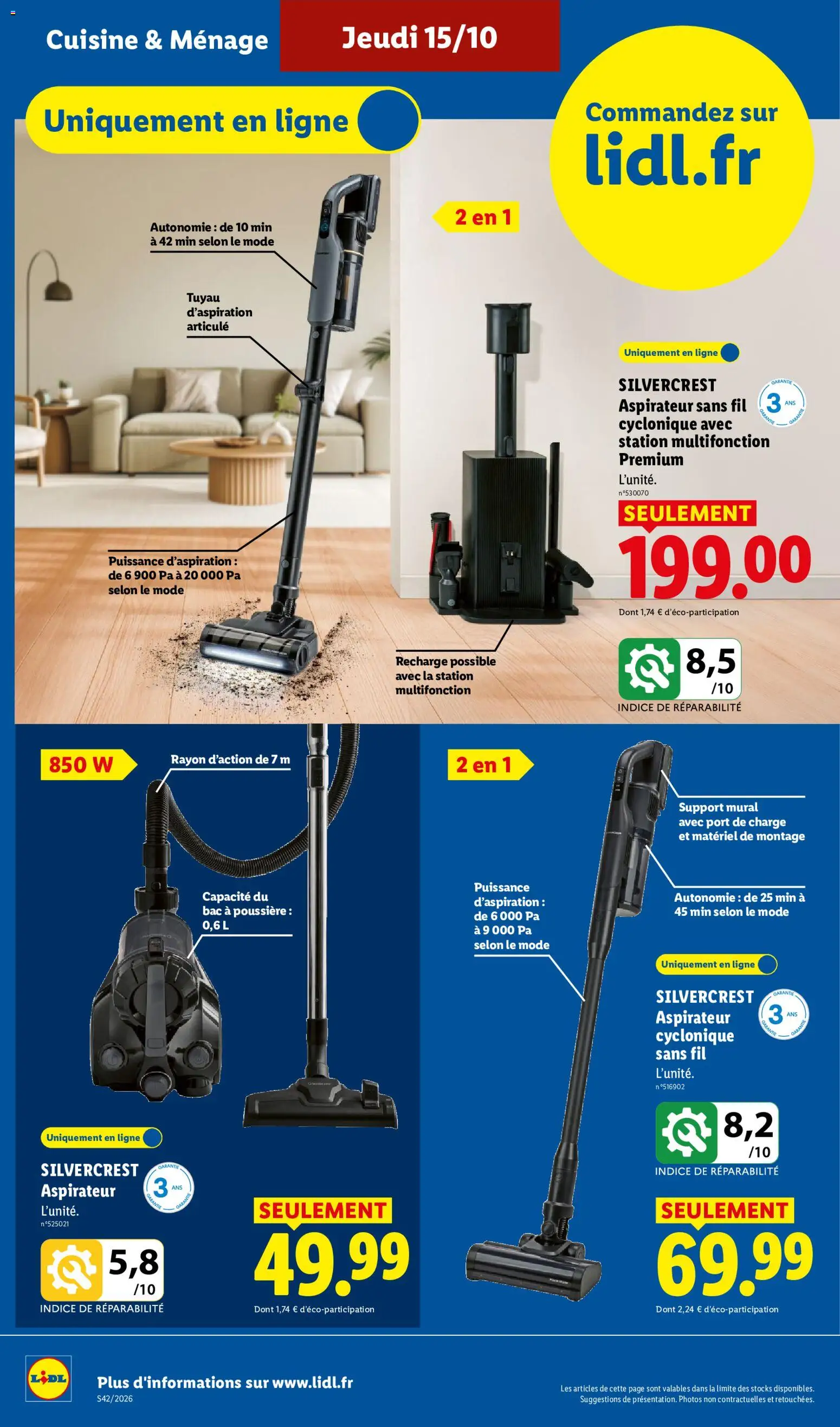{H1} | Page: 12 | Produits: Silvercrest, Tuyau, Silvercrest aspirateur cyclonique, Silvercrest aspirateur sans fil