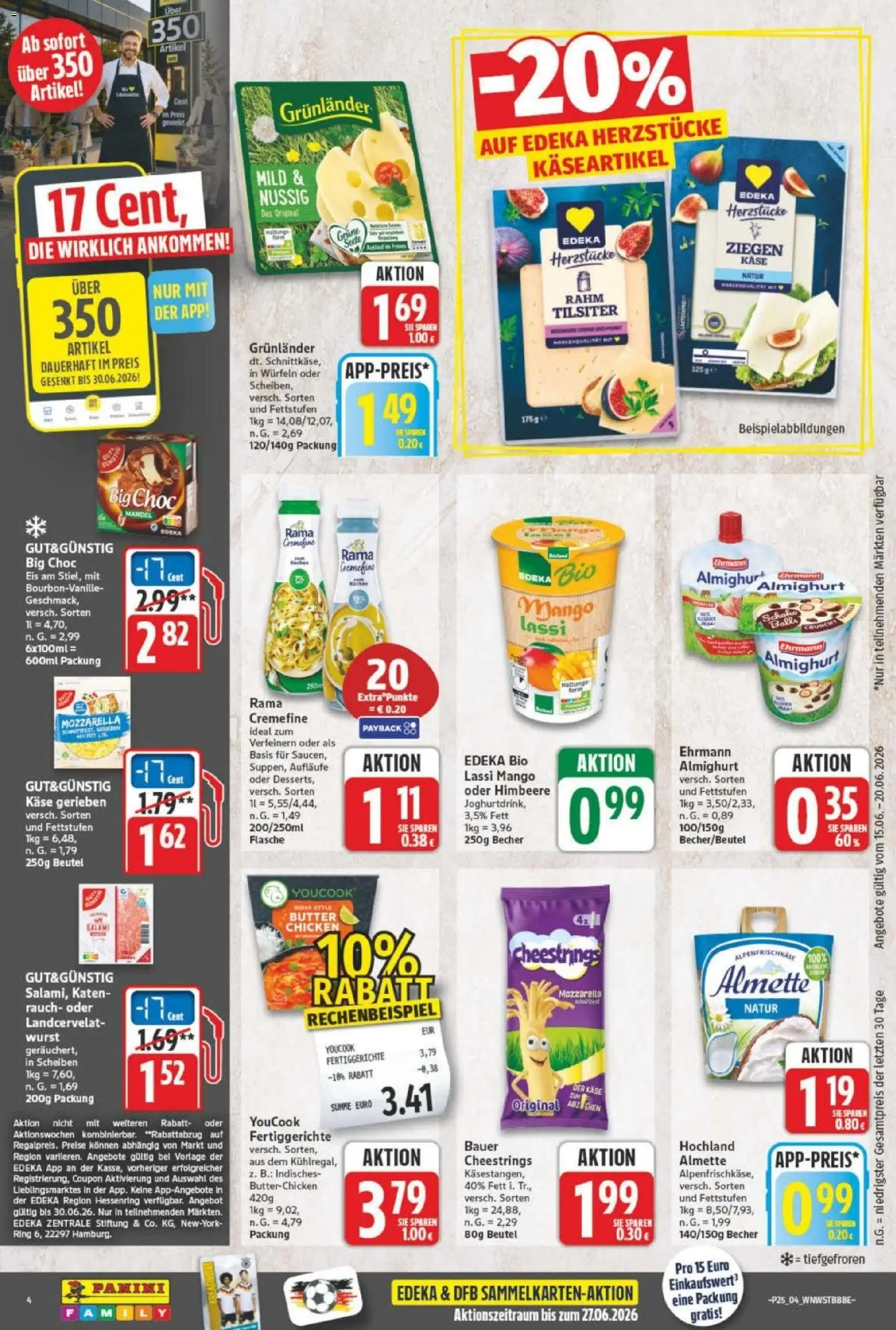 NP Discount Prospekt – gültig ab 15.06.2026 | Seite: 4 | Produkte: Youcook, Butter, Rama cremefine, Wurst