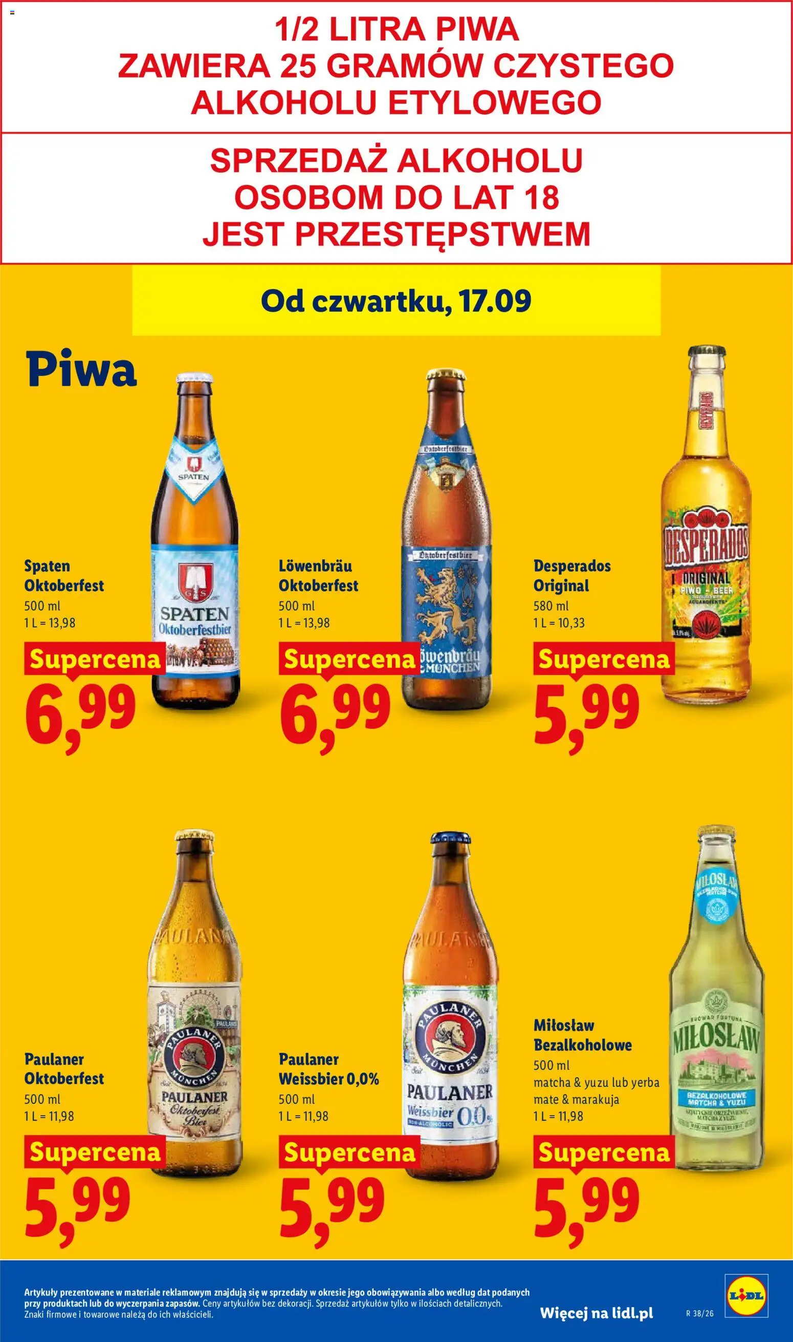 Lidl Polsko leták od 17.09.2026 | Strana: 69 | Produkty: Desperados, Matcha, Marakuja