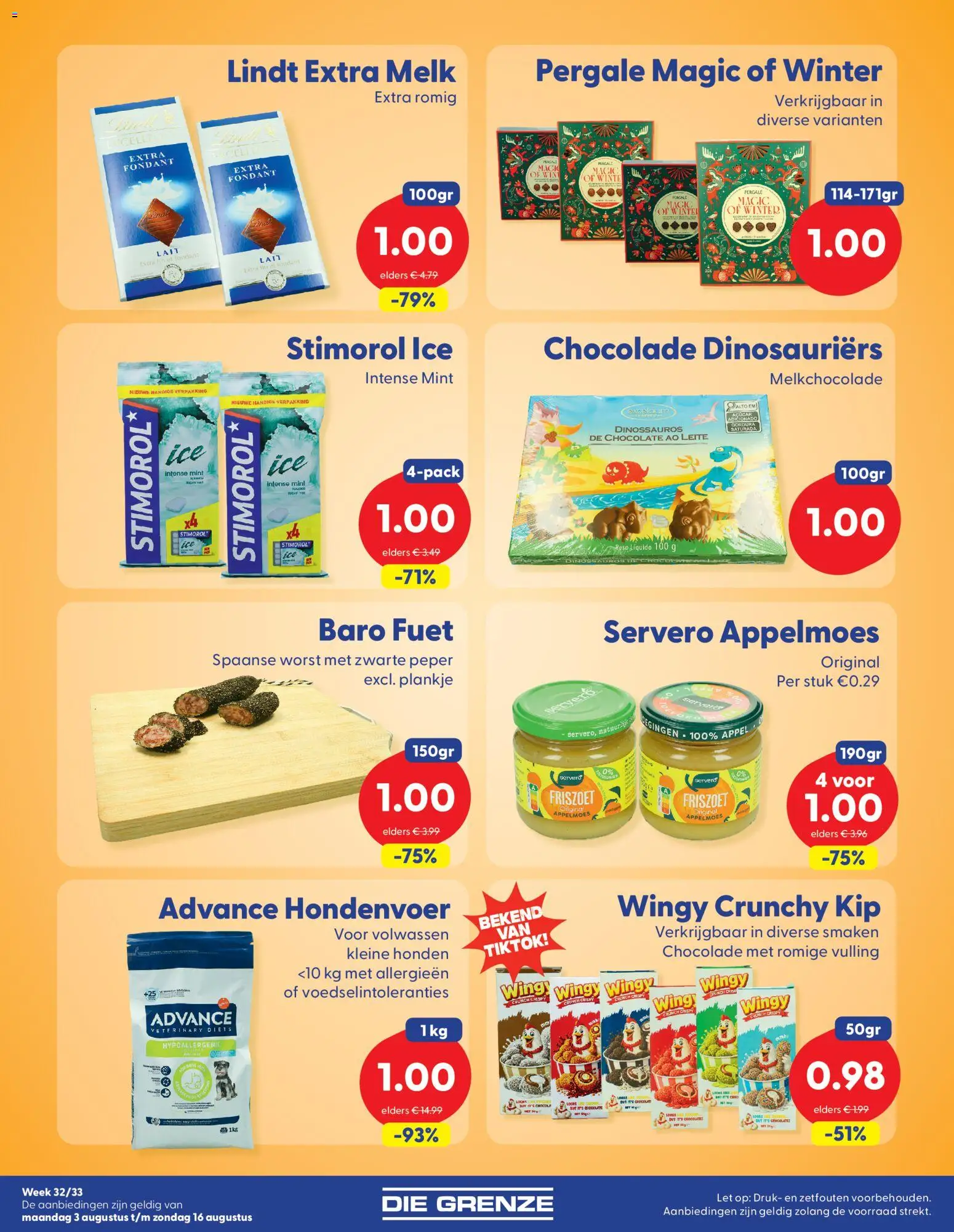 {H1} | Pagina: 3 | Producten: Melk, Chocolade, Kip, Appelmoes