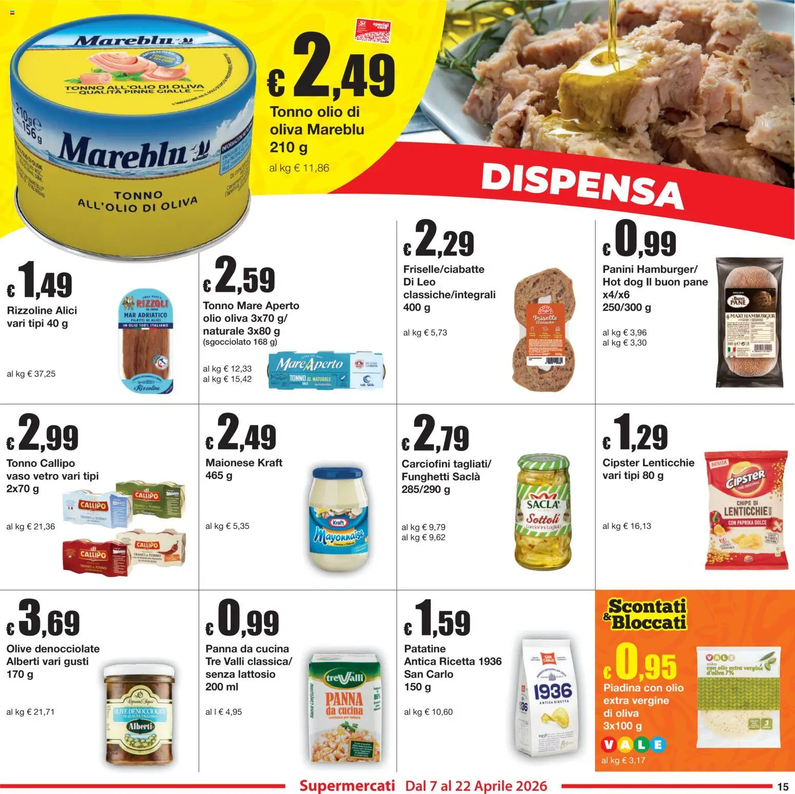Volantino Sì con Te del 07.04.2026 | Pagina: 15 | Prodotti: Maionese, The, Piadina, Alici