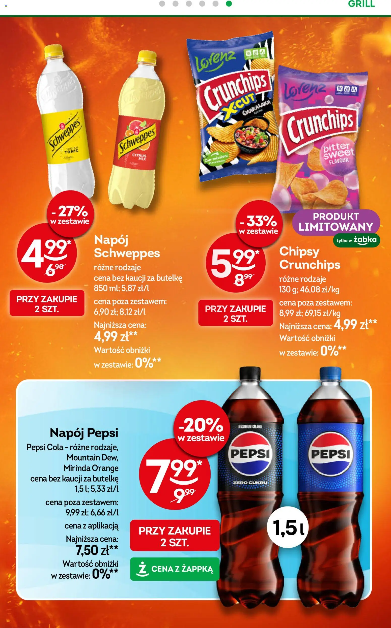 Żabka gazetka od 10.08.2026 | Strona: 13 | Produkty: Grill, Pepsi, Tonic, Pepsi mirinda