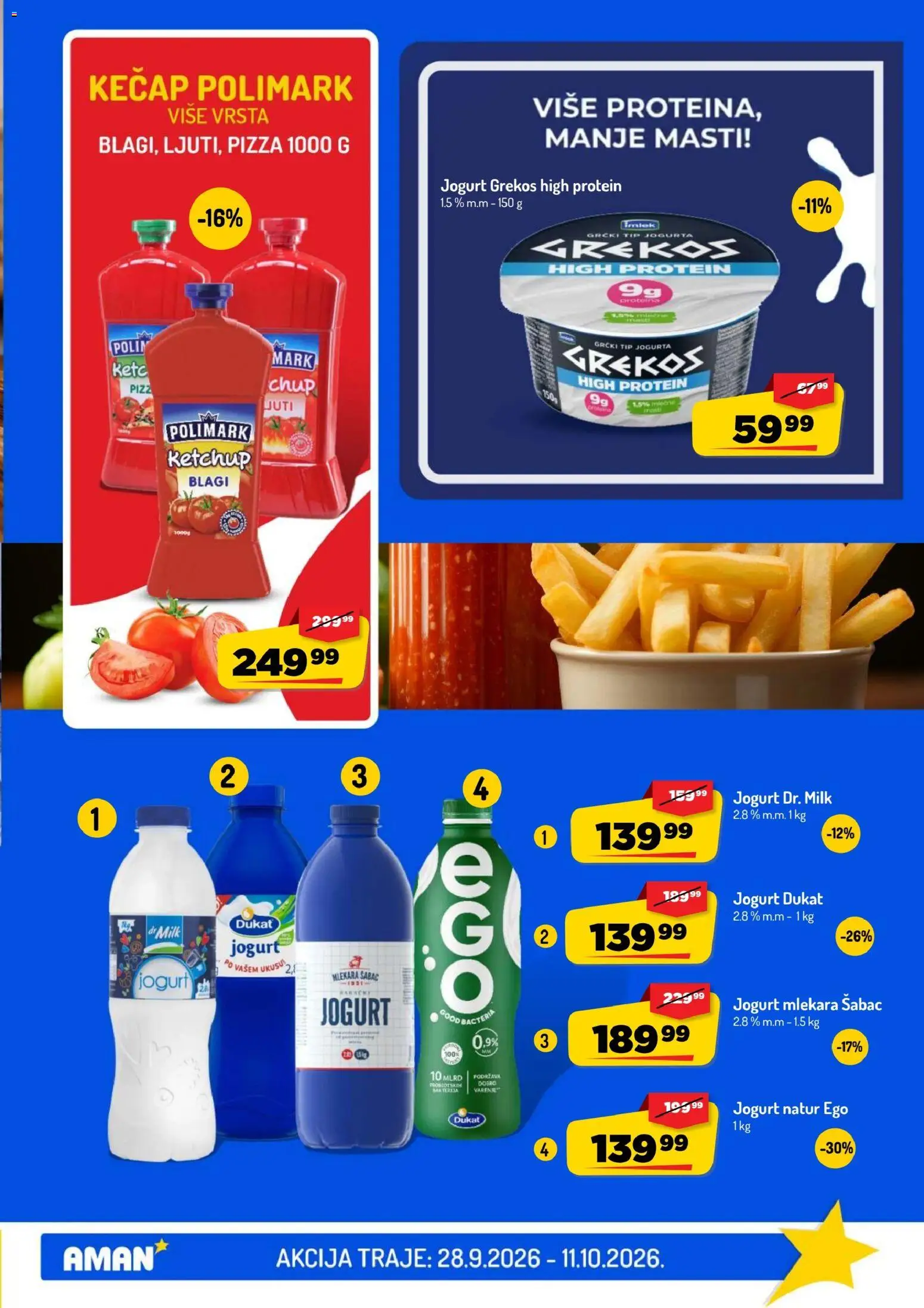 Aman katalog - važi od 28.09.2026 | Strana: 13 | Proizvode: Kečap, Protein, Jogurt
