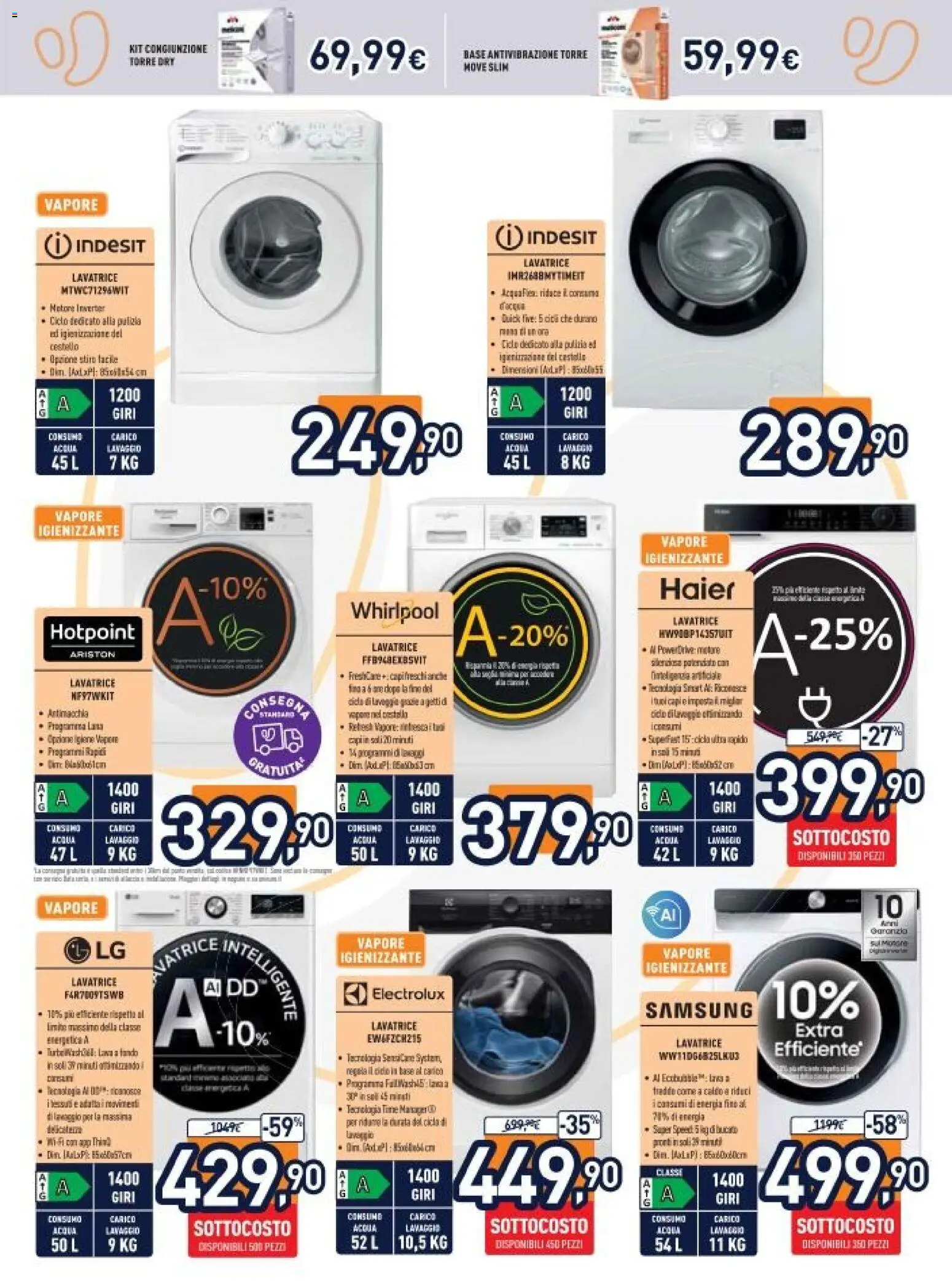 Volantino Unieuro del 22.05.2026 | Pagina: 26 | Prodotti: Acqua, Lavatrice, Samsung