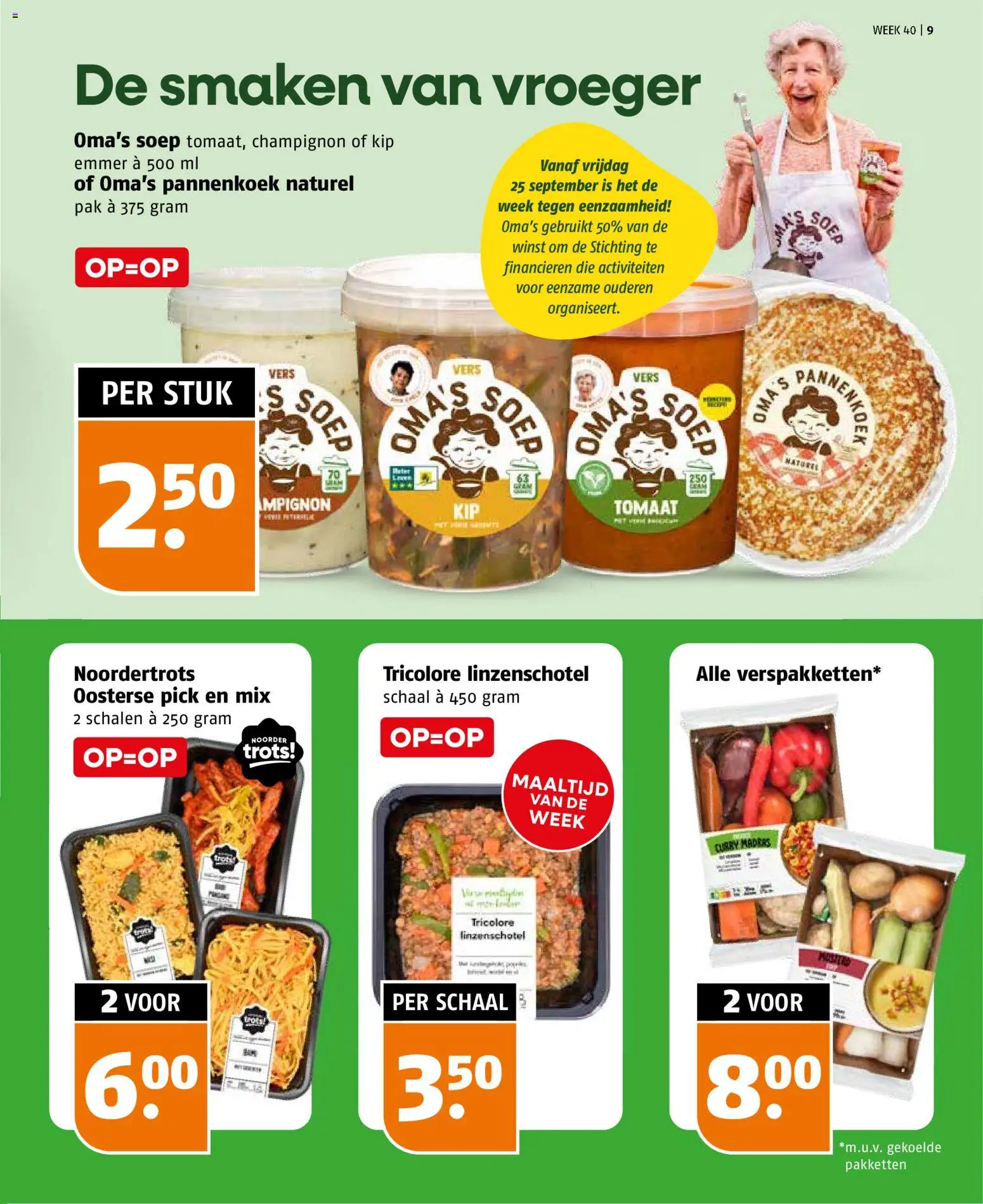 {H1} | Pagina: 9 | Producten: Tomaat, Champignon, Pannenkoek, Kip