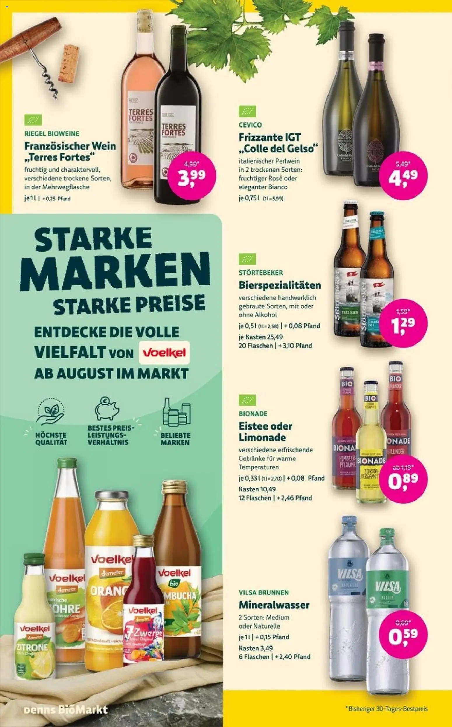 Denns BioMarkt Angebote – gültig ab 12.08.2026 | Seite: 12 | Produkte: Bier, Bionade, Mineralwasser, Alkohol